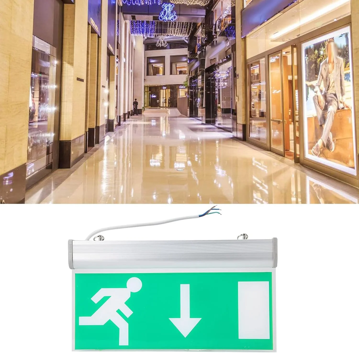 چراغ خروج اضطراری LED سبز Zudoo با چراغ های اضطراری، چراغ های خروج اضطراری با یادآوری صوتی خودکار، چراغ نشانگر تخلیه ایمنی برای سوپرمارکت ها، هتل ها و بیمارستان ها چراغ خروج اضطراری LED سبز Zudoo با چراغ های اضطراری، چراغ های خروج اضطراری با یادآوری صوتی خودکار، چراغ نشانگر تخلیه ایمنی برای سوپرمارکت ها، هتل ها و بیمارستان ها