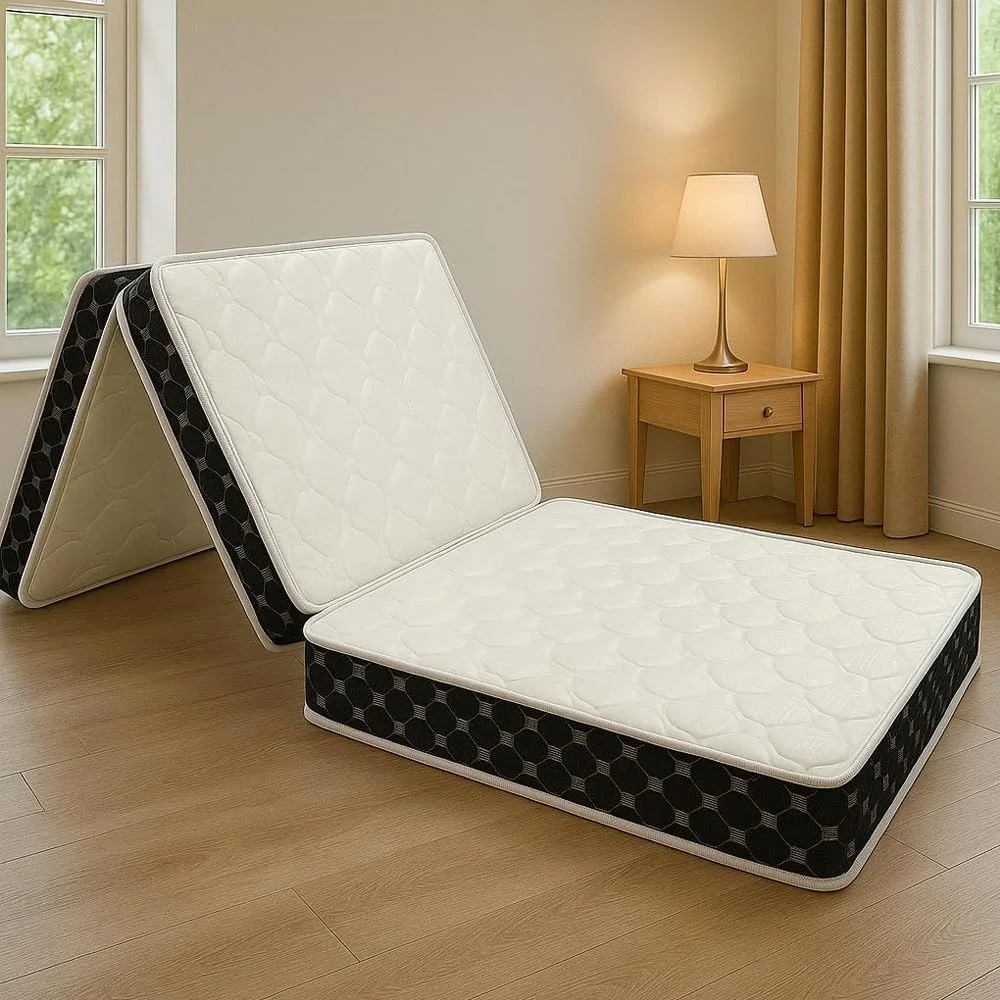 تشک طبی سه تکه تاشو HOMEGENIE، ۹۰x۲۰۰x۱۲ سانتی متر، سفید