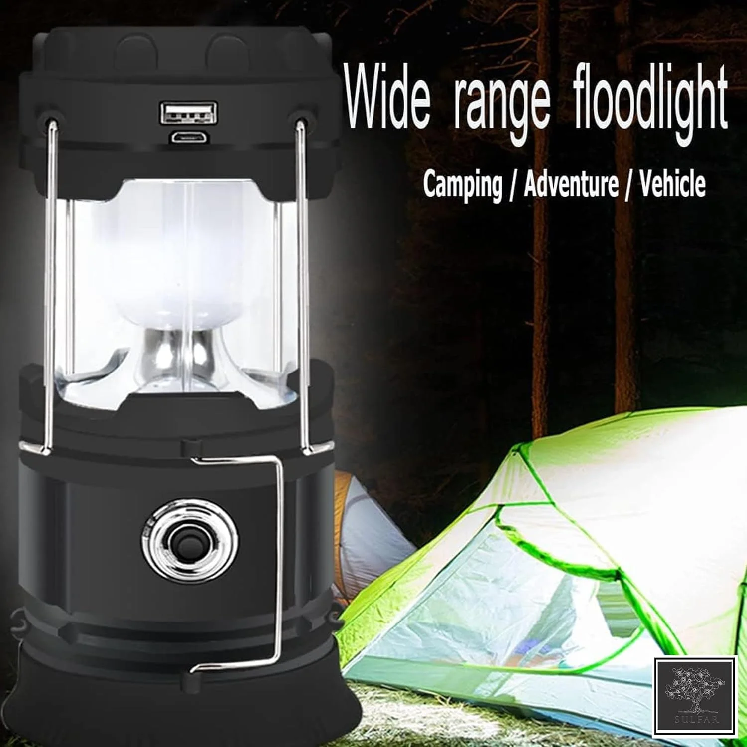 سولفر | 2 بسته چراغ قوه LED کمپینگ | چراغ قوه قابل حمل کیت بقای اضطراری | چراغ چادر باتری خور برای کمپینگ | پیاده روی | قطع برق | طوفان سولفر | 2 بسته چراغ قوه LED کمپینگ | چراغ قوه قابل حمل کیت بقای اضطراری | چراغ چادر باتری خور برای کمپینگ | پیاده روی | قطع برق | طوفان