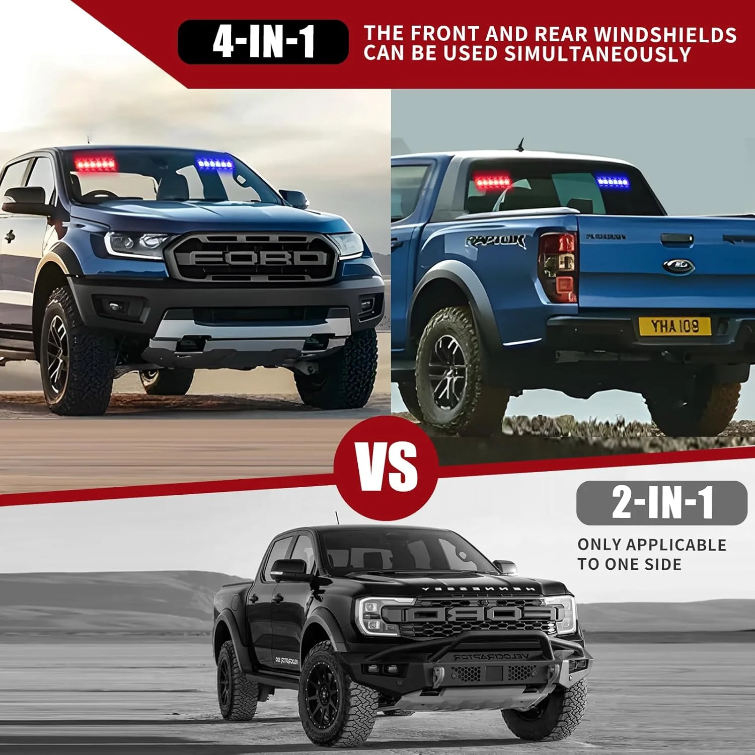 چراغ های پلیسی استروب اضطراری Tiannor، قرمز/آبی، 24 LED، ضد آب، چراغ های هشدار خطر چشمک زن ایمنی داشبورد جلو/عقب/کنار شیشه جلو برای خودروهای امدادی، کامیون ها و اتومبیل چراغ های پلیسی استروب اضطراری Tiannor، قرمز/آبی، 24 LED، ضد آب، چراغ های هشدار خطر چشمک زن ایمنی داشبورد جلو/عقب/کنار شیشه جلو برای خودروهای امدادی، کامیون ها و اتومبیل