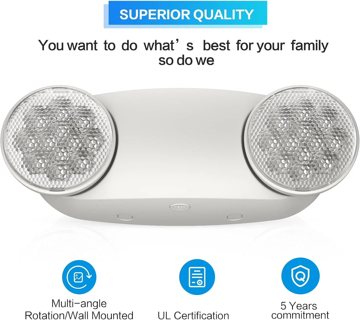 چراغ اضطراری Spectsun Lighting بسته 6 عددی، چراغ های اضطراری برای کسب و کار، چراغ های اضطراری LED با پشتیبان باتری، 2 سر چشمی حشره ای قابل تنظیم، تجهیزات اضطراری تجاری دارای گواهی UL 924 چراغ اضطراری Spectsun Lighting بسته 6 عددی، چراغ های اضطراری برای کسب و کار، چراغ های اضطراری LED با پشتیبان باتری، 2 سر چشمی حشره ای قابل تنظیم، تجهیزات اضطراری تجاری دارای گواهی UL 924