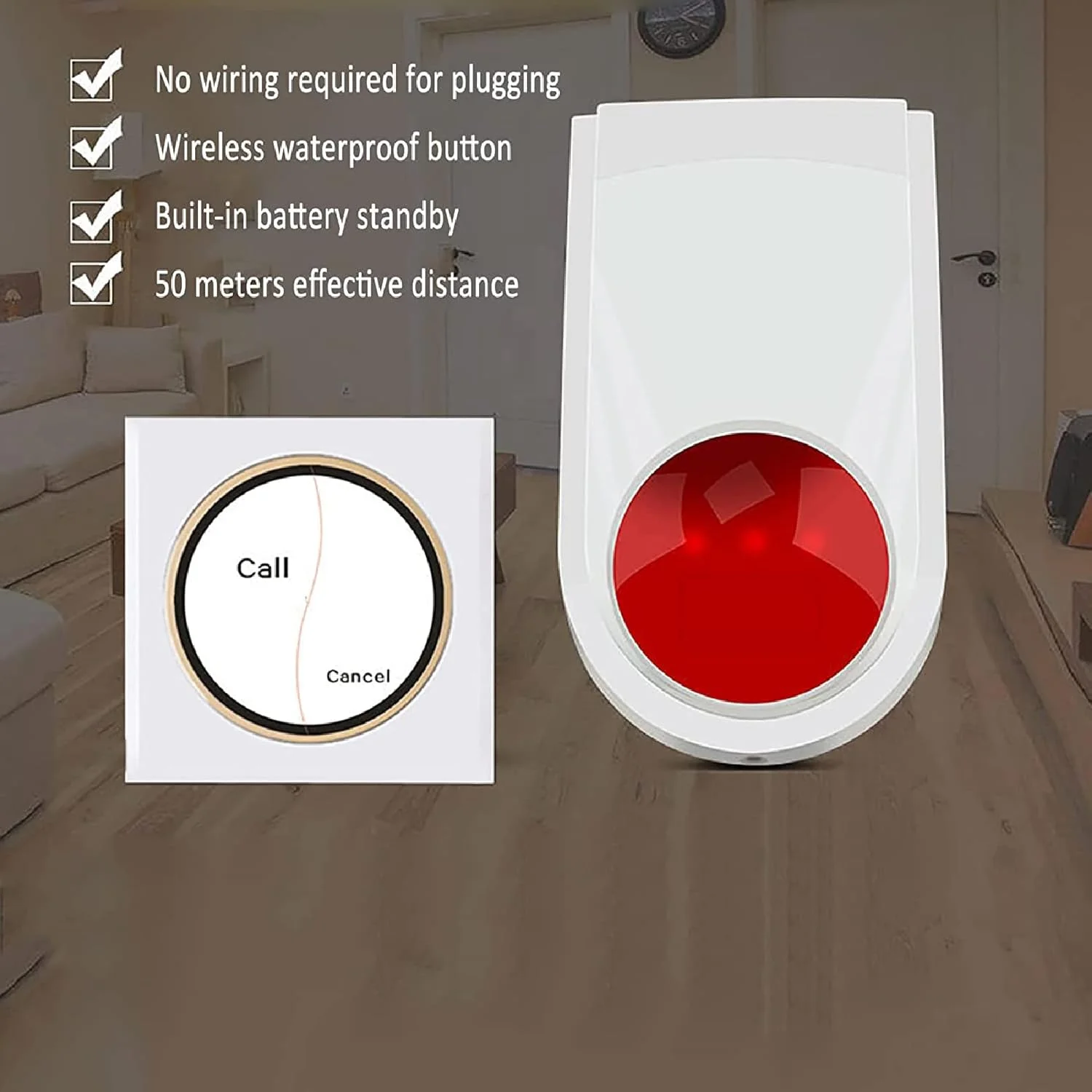 سیستم آلارم دکمه وحشت بی سیم ADORZ - آژیر استروب برای خانه - سیستم هشدار SOS در فضای باز برای امنیت فروشگاه، هتل، جواهرفروشی 85-120dB، 1 آژیر چشمک زن قرمز و 4 دکمه وحشت سیستم آلارم دکمه وحشت بی سیم ADORZ - آژیر استروب برای خانه - سیستم هشدار SOS در فضای باز برای امنیت فروشگاه، هتل، جواهرفروشی 85-120dB، 1 آژیر چشمک زن قرمز و 4 دکمه وحشت