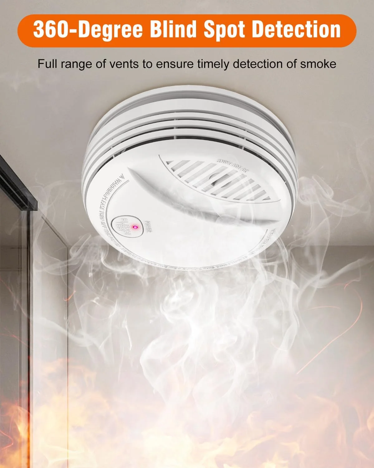 DAYTECH Smoke Alarm, Fire Alarm for Home, Smoke Detector Alarm with LED Indicator & Silence Button, Low-Battery Alert, Conforms to EN14604 Standard, 3Pack DAYTECH Smoke Alarm, Fire Alarm for Home, Smoke Detector Alarm with LED Indicator & Silence Button, Low-Battery Alert, Conforms to EN14604 Standard, 3Pack