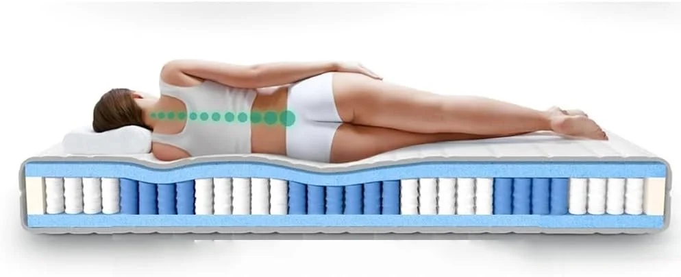 تشک فنری پاکتی هوم جینی مدل RECTA COMFIO EUROTOP با فوم نرم ویژه (حاشیه خاکستری و مشکی) (سایز یک نفره بزرگ (120X190X25)) تشک فنری پاکتی هوم جینی مدل RECTA COMFIO EUROTOP با فوم نرم ویژه (حاشیه خاکستری و مشکی) (سایز یک نفره بزرگ (120X190X25))