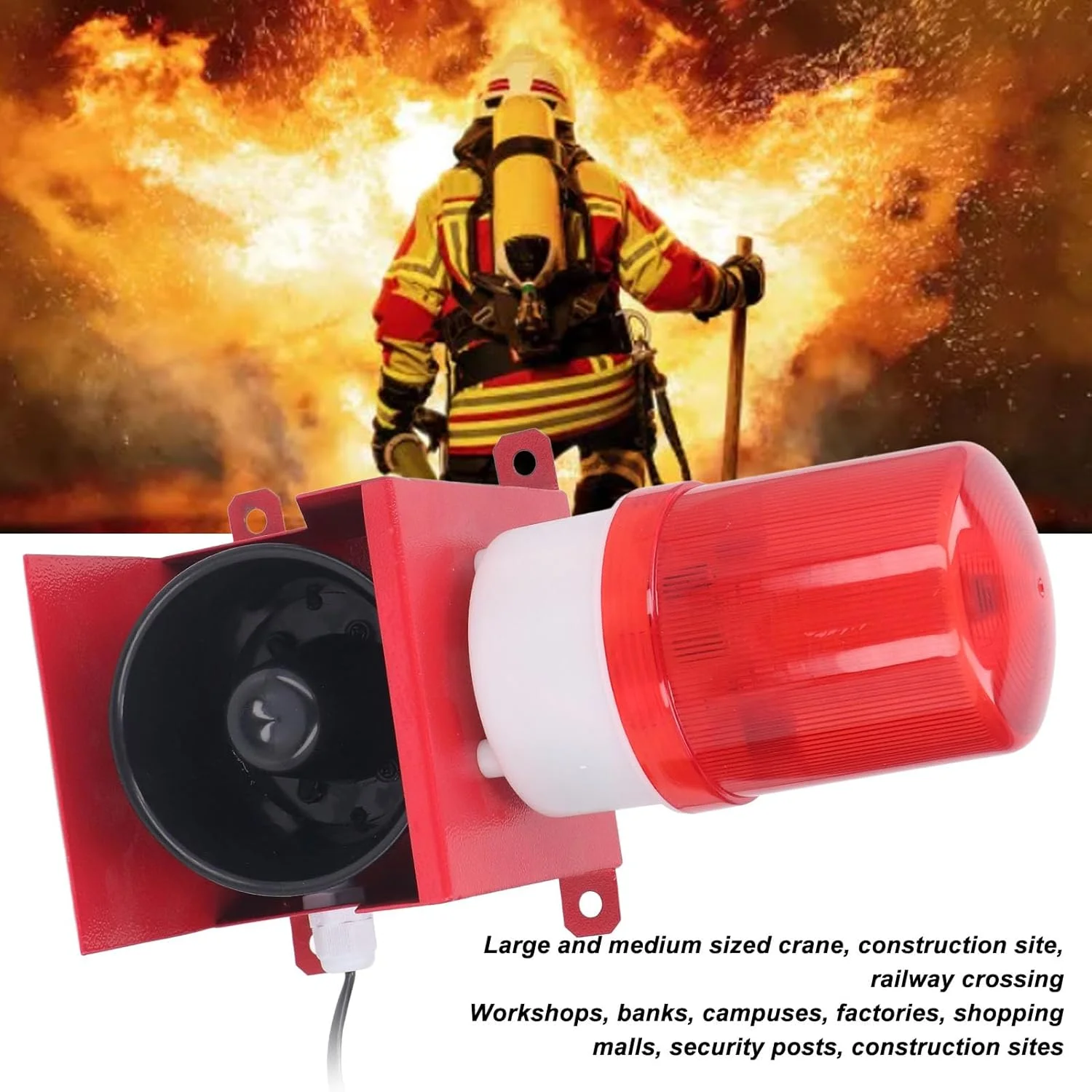 آژیر صنعتی BusoTh، آژیر خطر بیرونی 115dB با نور و صدا، بوق ضد آب چراغ هشدار دهنده اضطراری با قدرت بالا، چراغ هشدار دهنده آژیر بوق بیرونی، چراغ چشمک زن اضطراری آژیر صنعتی BusoTh، آژیر خطر بیرونی 115dB با نور و صدا، بوق ضد آب چراغ هشدار دهنده اضطراری با قدرت بالا، چراغ هشدار دهنده آژیر بوق بیرونی، چراغ چشمک زن اضطراری