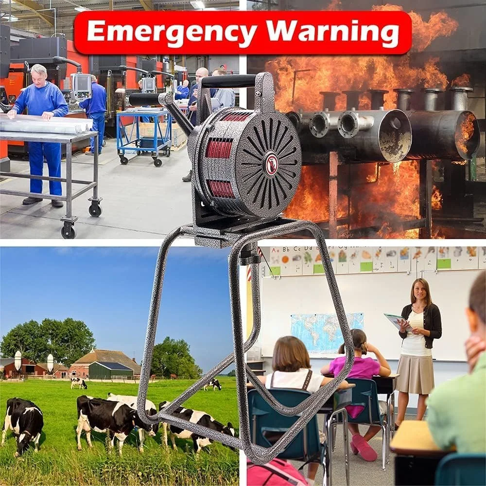 آژیر دستی، آژیر دستی دستی 120dB با صدای بلند و سنگین با پایه ریلی برای امنیت آتش نشانی، نجات و امنیت خانه آژیر دستی، آژیر دستی دستی 120dB با صدای بلند و سنگین با پایه ریلی برای امنیت آتش نشانی، نجات و امنیت خانه