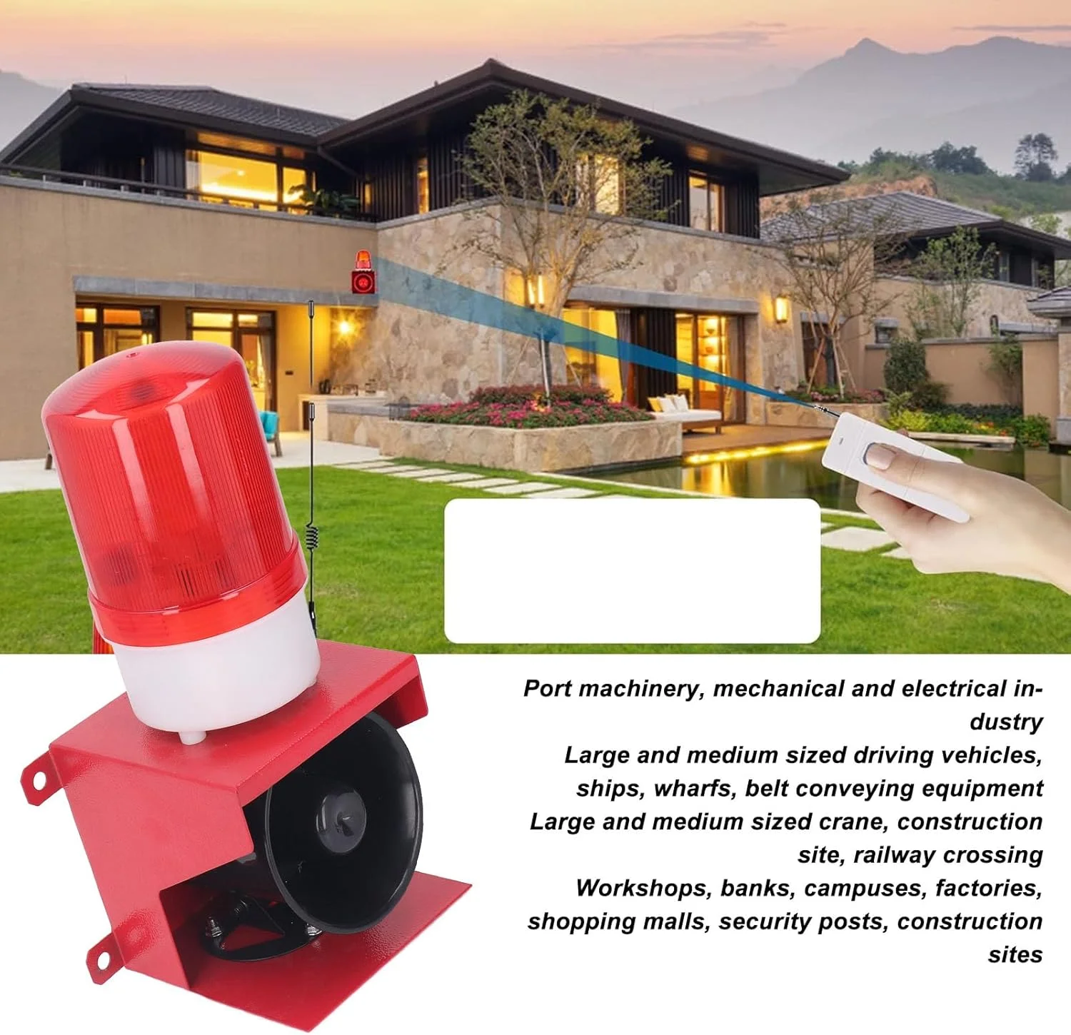 آژیر صنعتی BusoTh، آژیر خطر بیرونی 115dB با نور و صدا، بوق ضد آب چراغ هشدار دهنده اضطراری با قدرت بالا، چراغ هشدار دهنده آژیر بوق بیرونی، چراغ چشمک زن اضطراری آژیر صنعتی BusoTh، آژیر خطر بیرونی 115dB با نور و صدا، بوق ضد آب چراغ هشدار دهنده اضطراری با قدرت بالا، چراغ هشدار دهنده آژیر بوق بیرونی، چراغ چشمک زن اضطراری