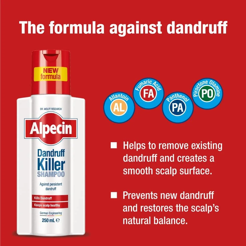 شامپو ضد شوره آلپسین مدل Dandruff Killer حجم 250 میلی لیتر (2 عدد) | به طور موثر شوره سر را از بین می برد و از آن جلوگیری می کند | مراقبت از مو برای مردان ساخت آلمان شامپو ضد شوره آلپسین مدل Dandruff Killer حجم 250 میلی لیتر (2 عدد) | به طور موثر شوره سر را از بین می برد و از آن جلوگیری می کند | مراقبت از مو برای مردان ساخت آلمان