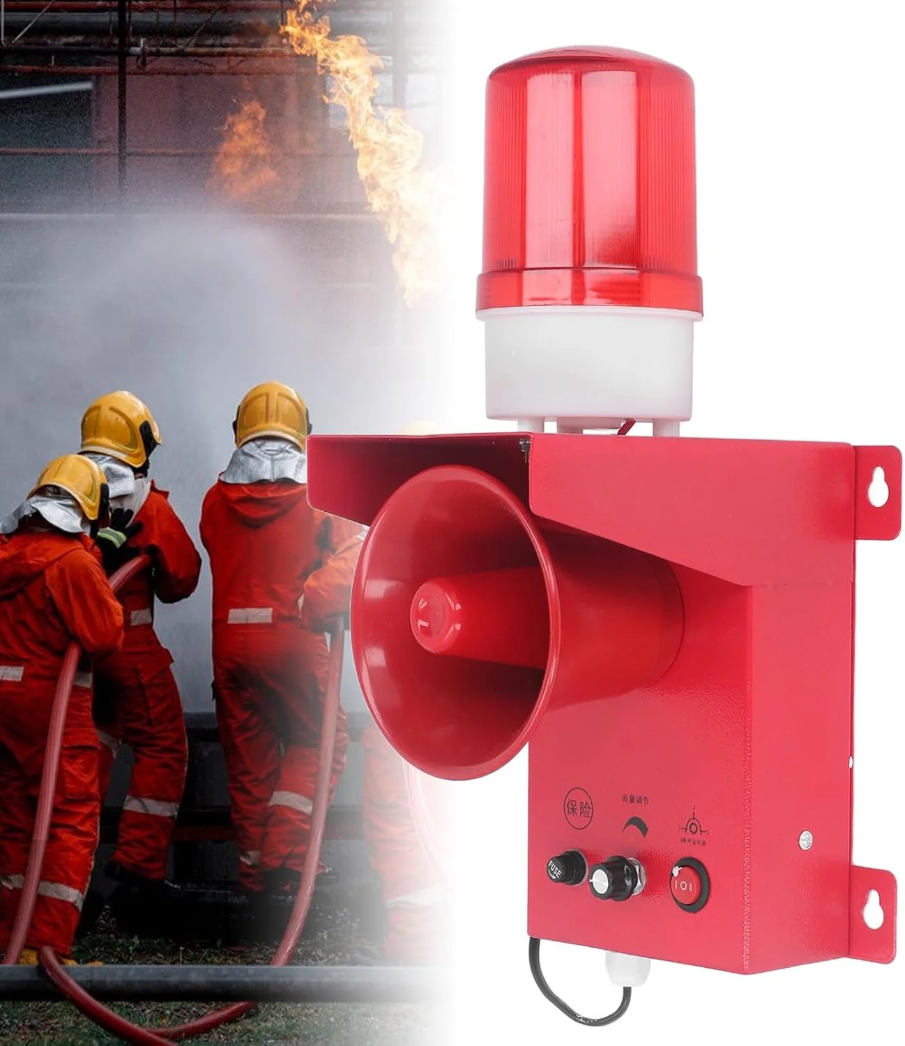 آژیر خطر ضد آب 130db جیاوو با نور و صدا، آژیر LED صنعتی هشدار دهنده فضای باز، DC12V آژیر خطر ضد آب 130db جیاوو با نور و صدا، آژیر LED صنعتی هشدار دهنده فضای باز، DC12V