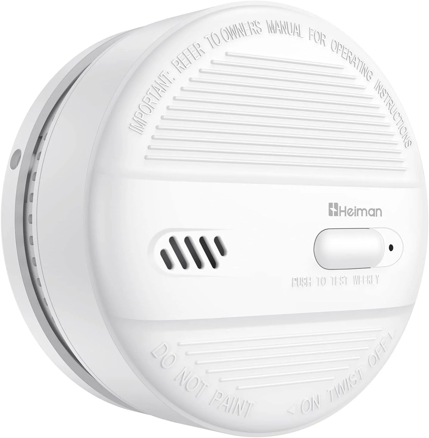 آشکارساز دود HEIMAN با باتری 9 ولت، آلارم آتش سوزی دارای گواهینامه EN14604 با سنسور فوتوالکتریک 10 ساله