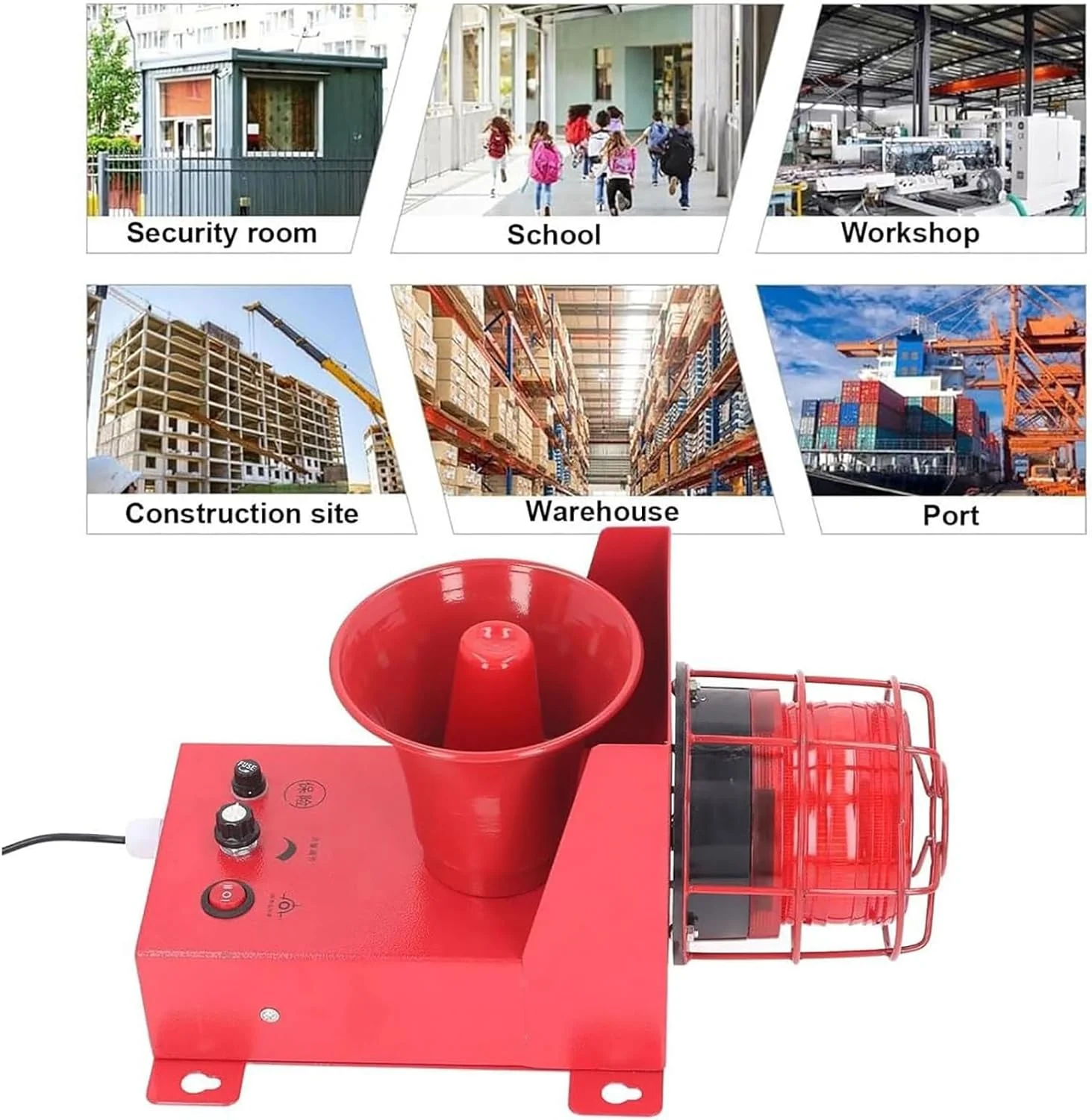 آژیر خطر صوتی و نوری صنعتی، آژیر موتور الکتریکی 120 دسی بل، برج بوق چراغ هشدار امنیتی با چراغ چشمک زن اضطراری، برای خانه، مناطق مسکونی، صنایع آژیر خطر صوتی و نوری صنعتی، آژیر موتور الکتریکی 120 دسی بل، برج بوق چراغ هشدار امنیتی با چراغ چشمک زن اضطراری، برای خانه، مناطق مسکونی، صنایع