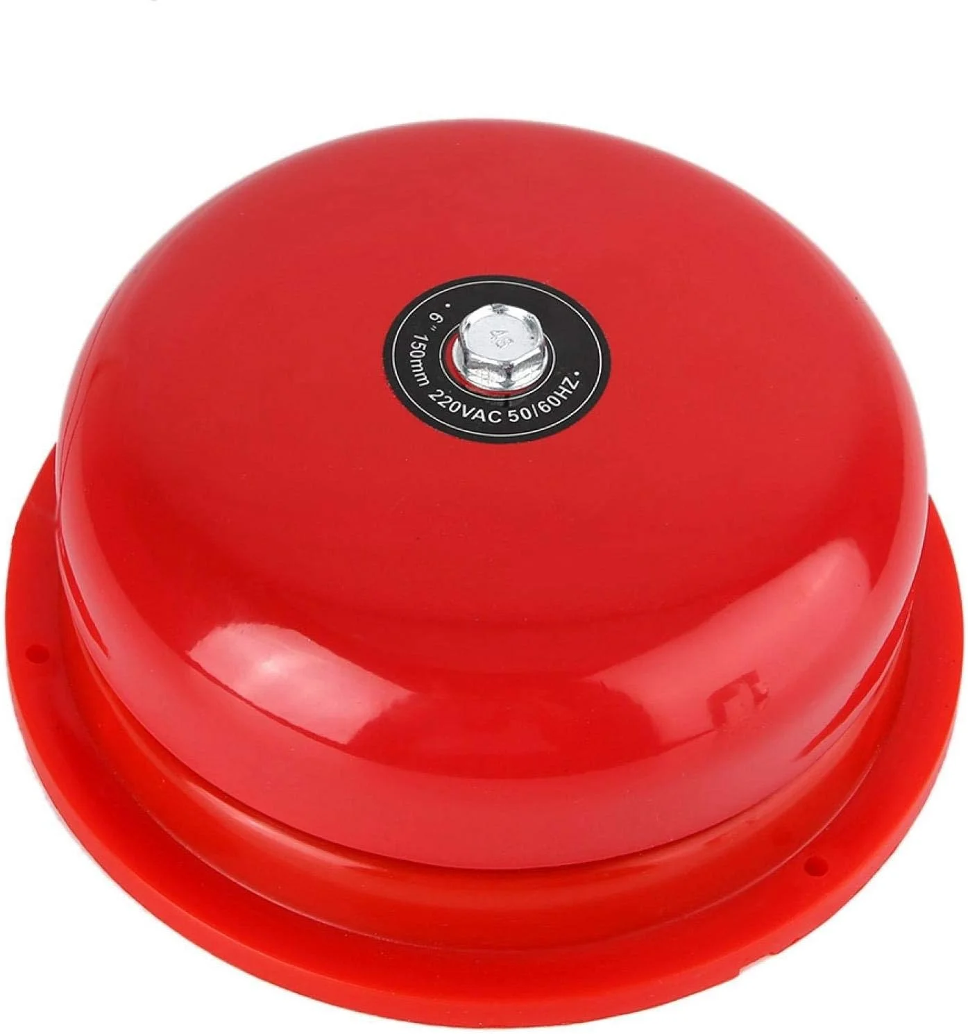 آژیر خطر 100 دسی بل با صدای بلند، زنگ 6 اینچی با ضربه داخلی، زنگ برقی غیر جرقه زن برای تخلیه اضطراری اعلام حریق (AC 220V)