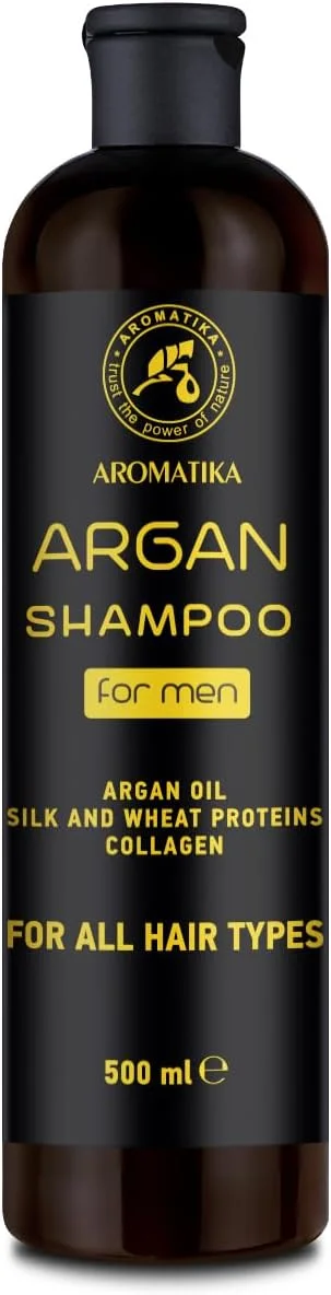 شامپو روغن آرگان مردانه AROMATIKA با قدرت طبیعت، 480 میلی لیتر، حاوی روغن آرگان طبیعی و عصاره های گیاهی برای انواع مو، فرمول ویژه ترمیم کننده برای مردان، مراقبت از مو شامپو روغن آرگان مردانه AROMATIKA با قدرت طبیعت، 480 میلی لیتر، حاوی روغن آرگان طبیعی و عصاره های گیاهی برای انواع مو، فرمول ویژه ترمیم کننده برای مردان، مراقبت از مو