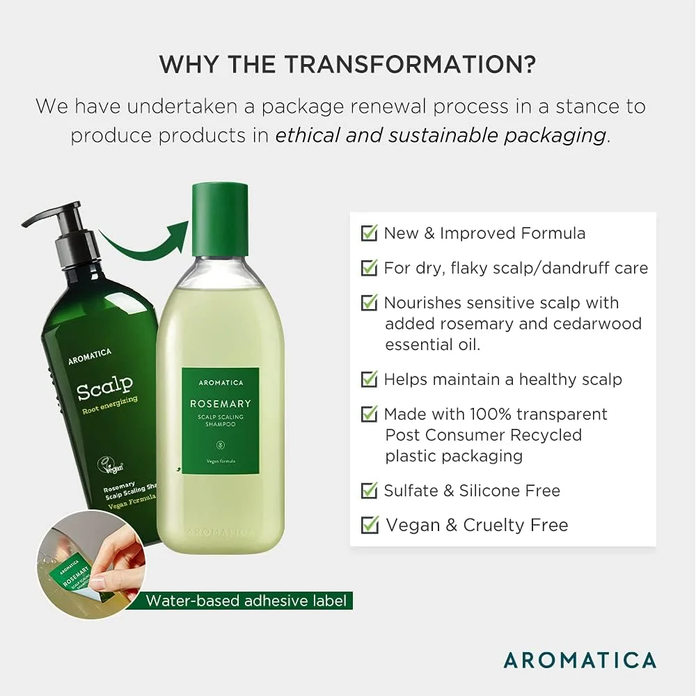 شامپو اسکراب پوست سر رزماری AROMATICA (نسخه جدید 2021) 400 میلی لیتر / 13. شامپو اسکراب پوست سر رزماری AROMATICA (نسخه جدید 2021) 400 میلی لیتر / 13.