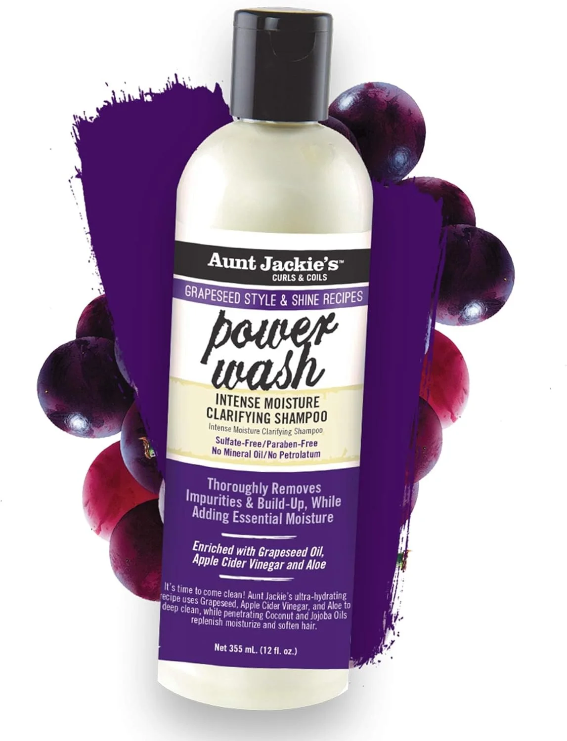 شامپو پاک کننده و مرطوب کننده قوی Aunt Jackie's Power Wash حجم 355 میلی لیتر شامپو پاک کننده و مرطوب کننده قوی Aunt Jackie's Power Wash حجم 355 میلی لیتر