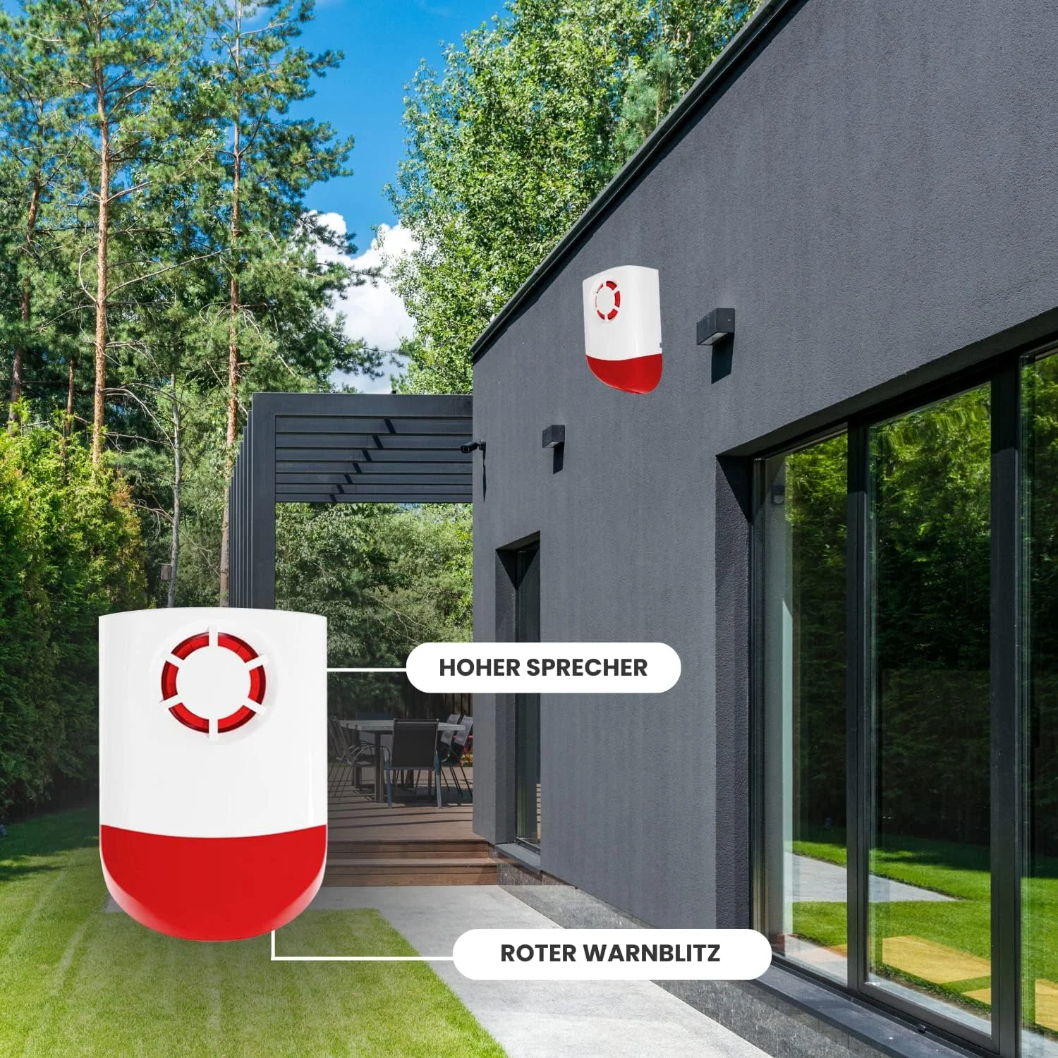 آژیر سیمی بیرونی WOS301 سازگار با سیستم امنیتی دوو AM301، تشخیص هشدار صوتی، جلوگیری از ورود غیرمجاز با پیام های هشدار