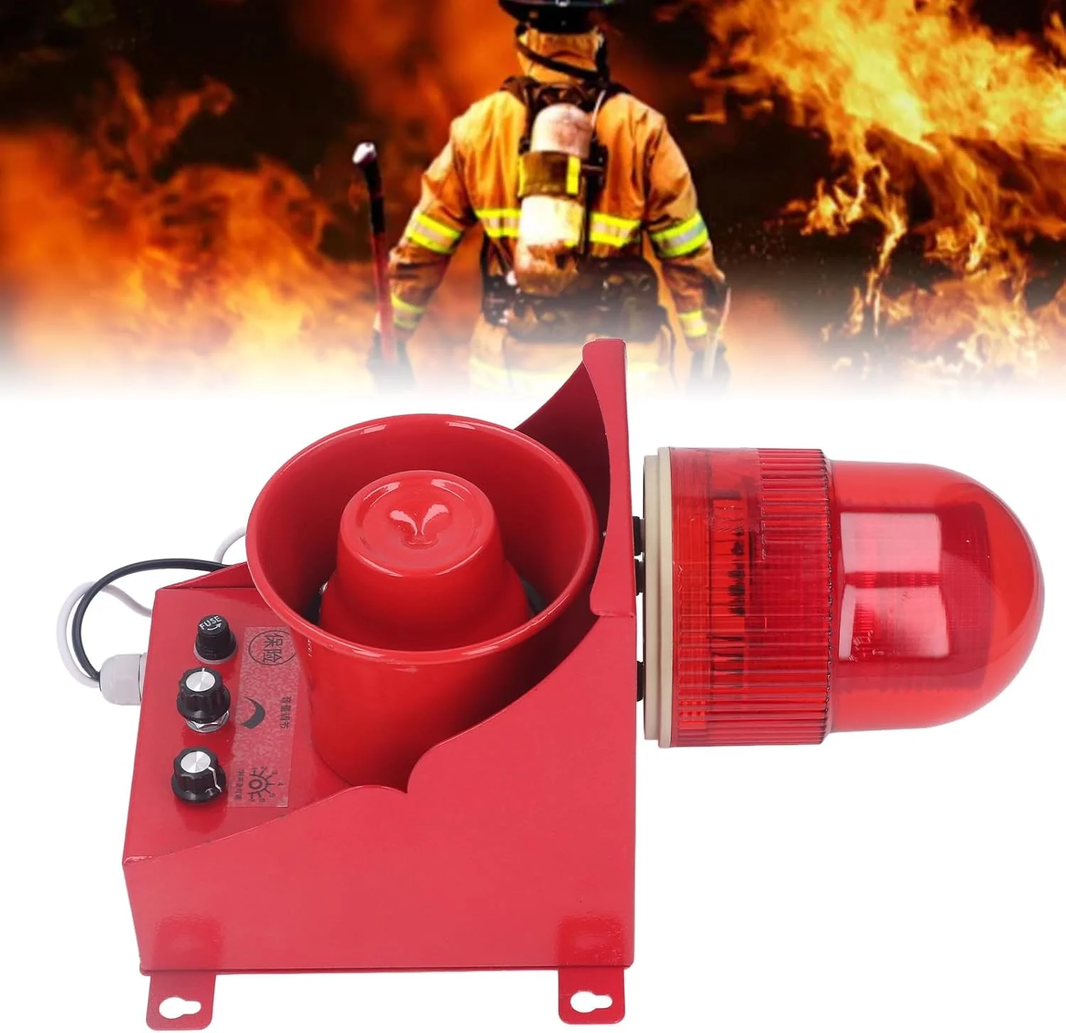 آژیر خطر Torvex Siren، بوق استروب 40 وات 130dB با نور LED ضد آب IP65، آژیر صنعتی برای سیستم های هشدار اضطراری (DC24V)