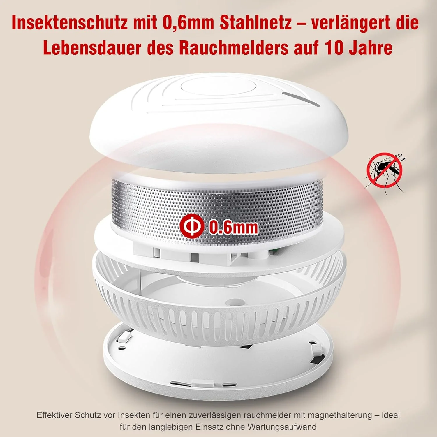 دتکتور دود DAYTECH با باتری 10 ساله و نگهدارنده مغناطیسی - مجموعه 4 تایی آلارم آتش نشانی دارای گواهینامه TÜV، مستقل با آلارم 85 دسی بل و سوئیچ تست/بی صدا - برای اتاق خواب، آشپزخانه، اتاق کودکان (سفید-4) دتکتور دود DAYTECH با باتری 10 ساله و نگهدارنده مغناطیسی - مجموعه 4 تایی آلارم آتش نشانی دارای گواهینامه TÜV، مستقل با آلارم 85 دسی بل و سوئیچ تست/بی صدا - برای اتاق خواب، آشپزخانه، اتاق کودکان (سفید-4)