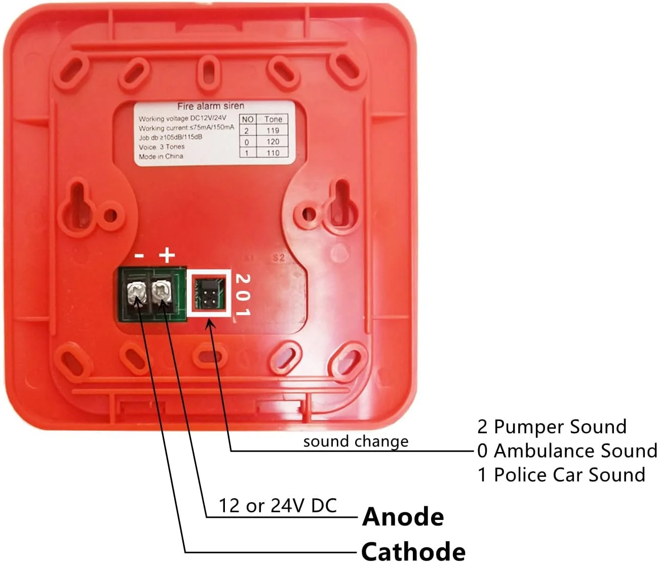 آژیر اعلام حریق Tokatuker، بوق امنیتی، آژیر 12 ولت DC 24 ولت، آژیر هشدار آتش با صدا و نور آژیر اعلام حریق Tokatuker، بوق امنیتی، آژیر 12 ولت DC 24 ولت، آژیر هشدار آتش با صدا و نور
