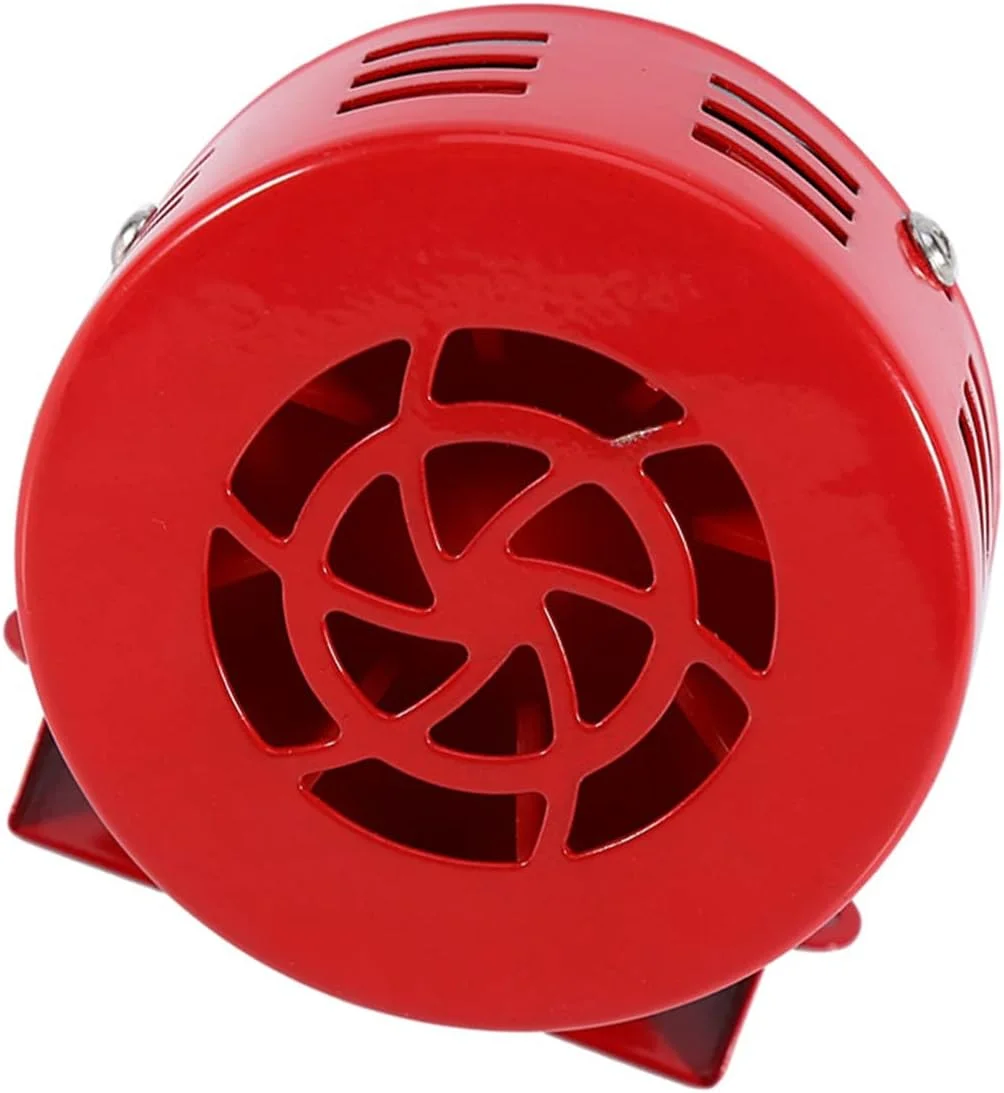 آژیر بادی، آژیر موتوردار 110DB، آژیر برقی قرمز رنگ 12 ولت برای آلارم صوتی نجات و امنیت