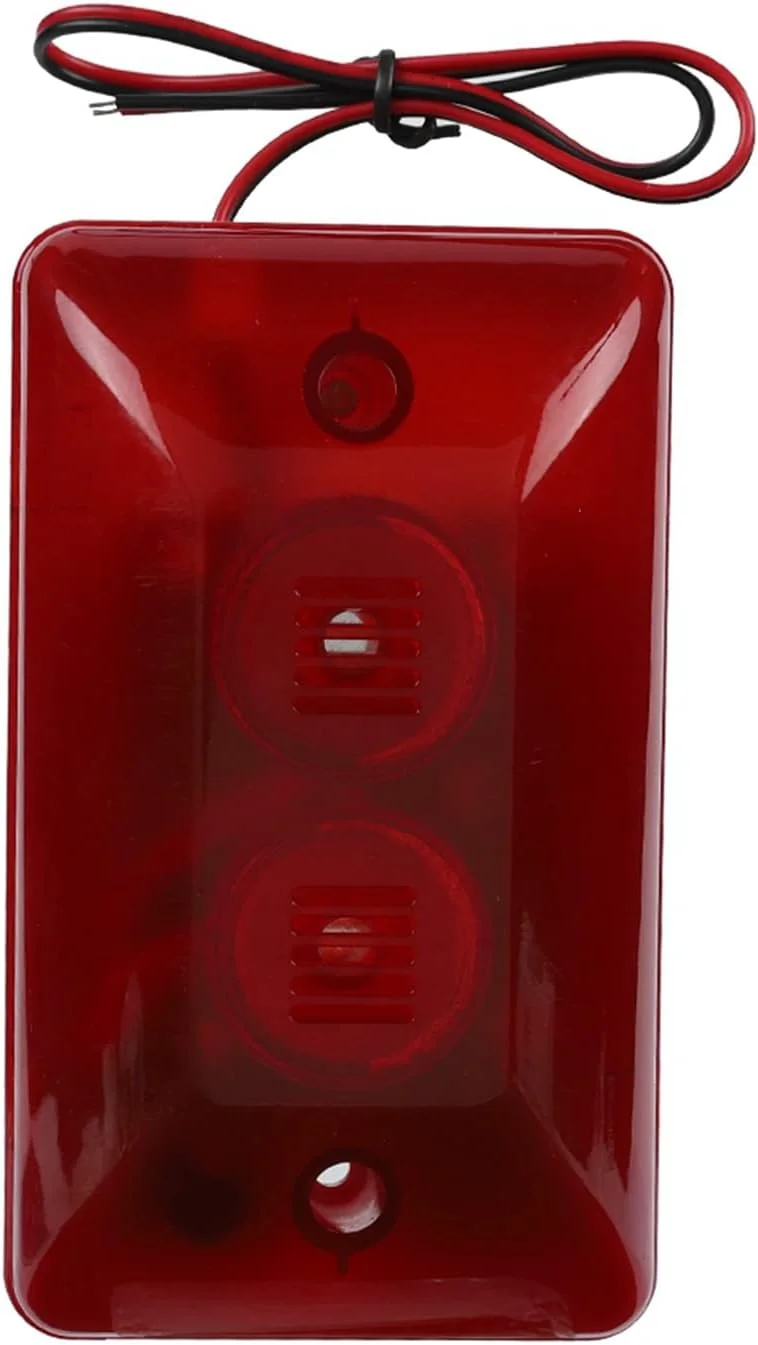 آژیر استروب سیمی Sonew 12V 15W، سیستم دزدگیر محافظ، آژیر صوتی چراغ قرمز چشمک زن 120dB برای امنیت خانه