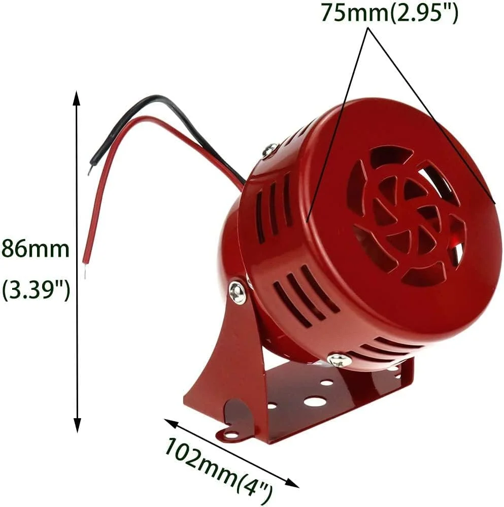 آژیر موتوردار RACO، آژیر دیواری، مناسب برای کارخانه، ماشین حمل و نقل، مینی بوق اعلام حریق MS-190 (DC - 12 ولت) آژیر موتوردار RACO، آژیر دیواری، مناسب برای کارخانه، ماشین حمل و نقل، مینی بوق اعلام حریق MS-190 (DC - 12 ولت)