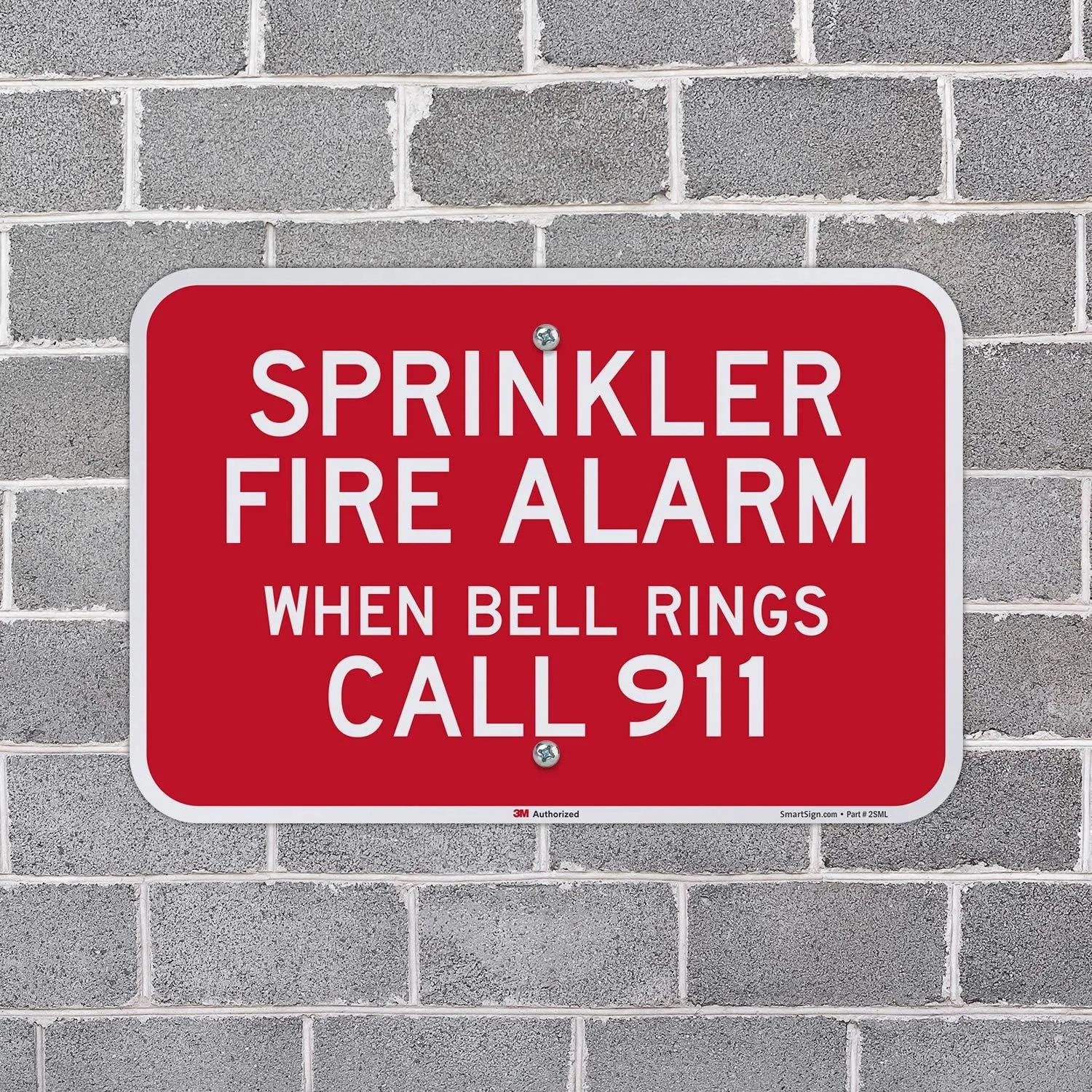 تابلو SmartSign "آلارم آتش نشانی آبپاش - هنگام زنگ زدن با 115 تماس بگیرید" | 30 در 45 سانتی متر آلومینیوم بازتابنده درجه مهندسی 3M تابلو SmartSign "آلارم آتش نشانی آبپاش - هنگام زنگ زدن با 115 تماس بگیرید" | 30 در 45 سانتی متر آلومینیوم بازتابنده درجه مهندسی 3M