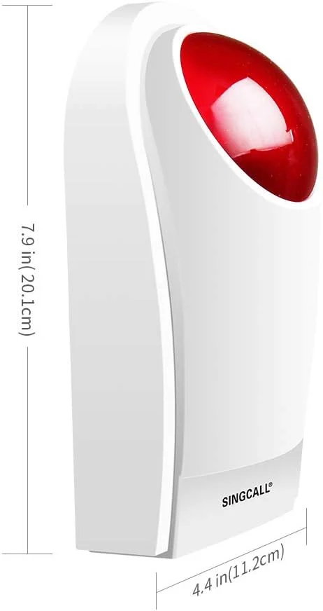 آژیر فلاشر SINGCALL، آژیر خطر ضد آب، سیستم هشدار SOS بی سیم، آژیر بلند برای مراقبت از منزل، آژیر هشدار SOS بلند در فضای باز (به تنهایی قابل استفاده نیست) آژیر فلاشر SINGCALL، آژیر خطر ضد آب، سیستم هشدار SOS بی سیم، آژیر بلند برای مراقبت از منزل، آژیر هشدار SOS بلند در فضای باز (به تنهایی قابل استفاده نیست)