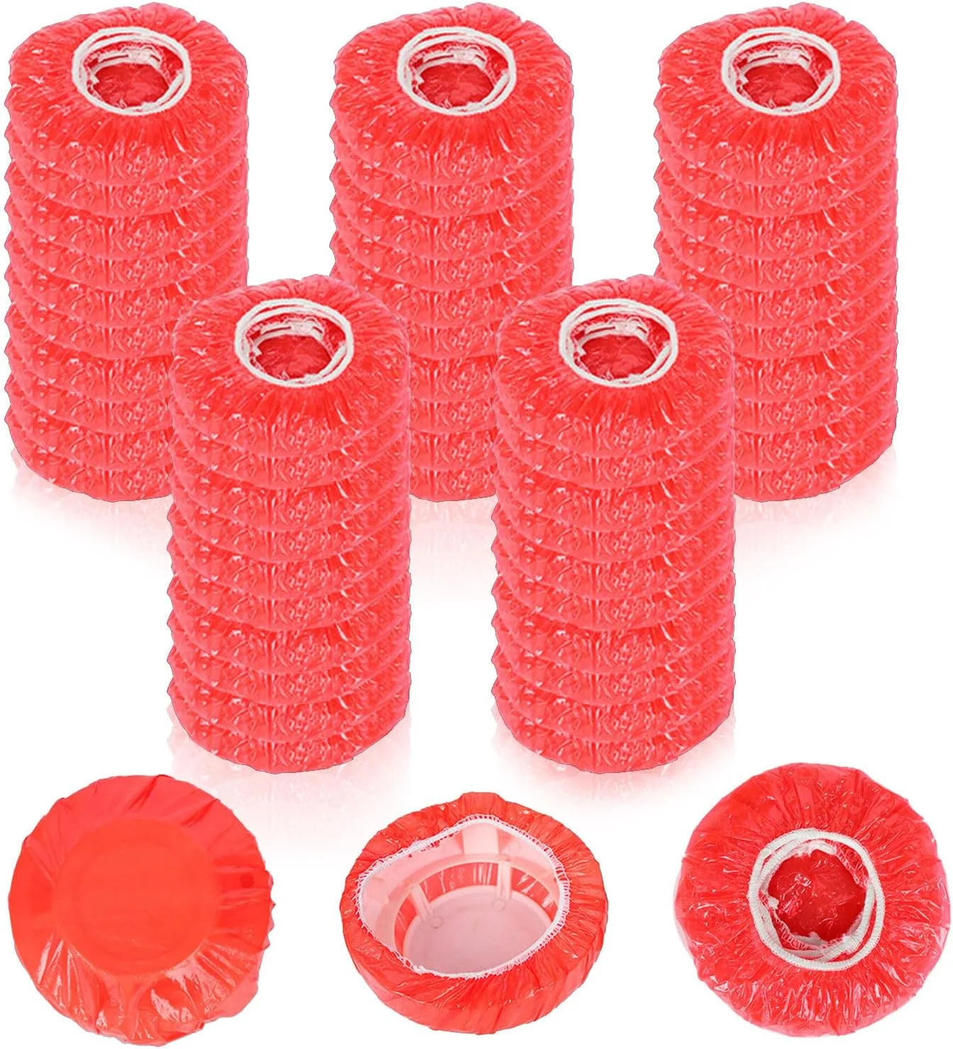 FUIPVGI بسته 50 عددی روکش دتکتور دود، روکش گرد و غبار آلارم دود، روکش های گرد و غبار آلارم آتش، کلاهک آلارم آتش، روکش گرد و غبار دتکتور دود، روکش های گرد و غبار قابل استفاده مجدد برای ساختمان تجاری یا مصارف خانگی (قرمز)