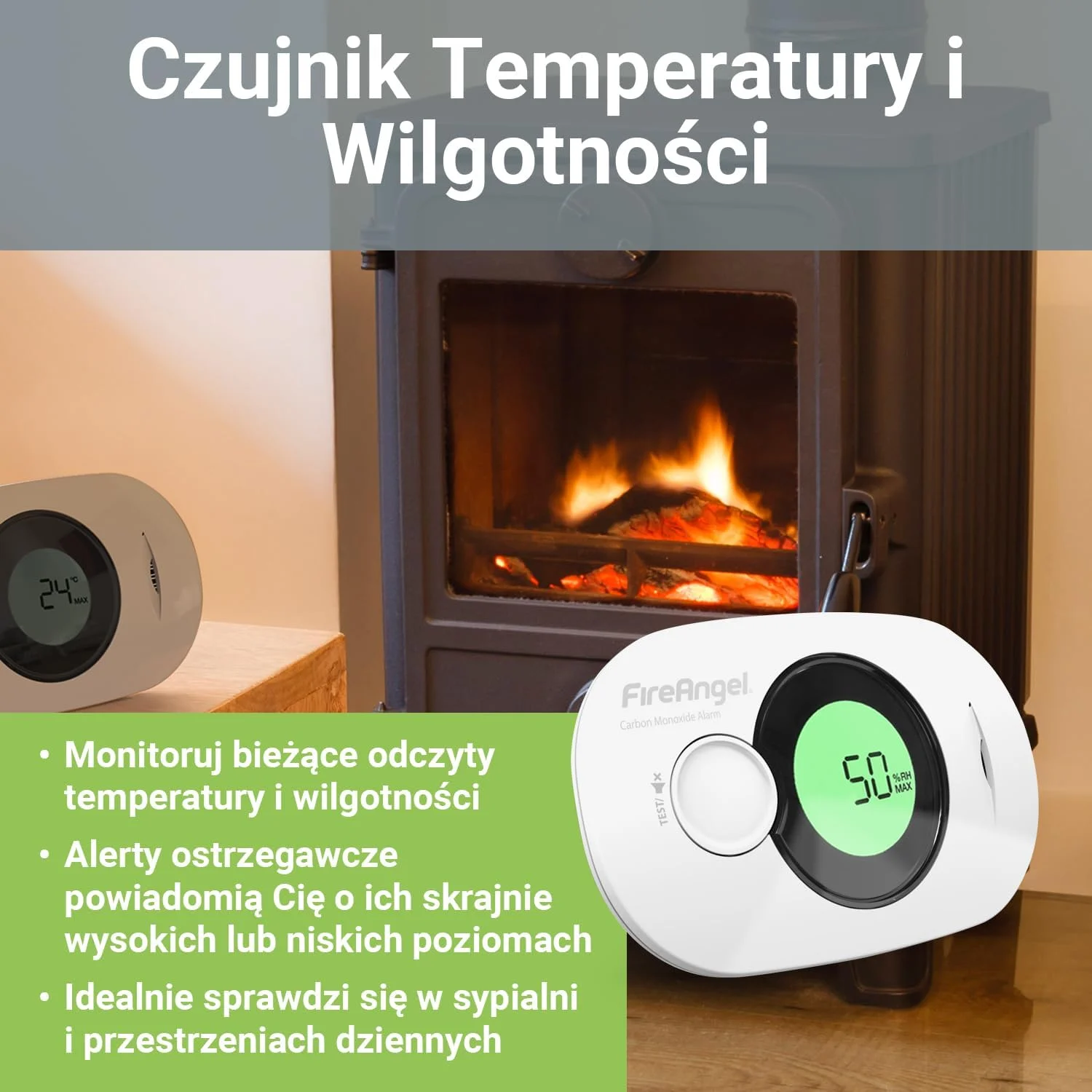 دتکتور مونوکسید کربن Fireangel Fire Angel FA3322-EUX10، سفید