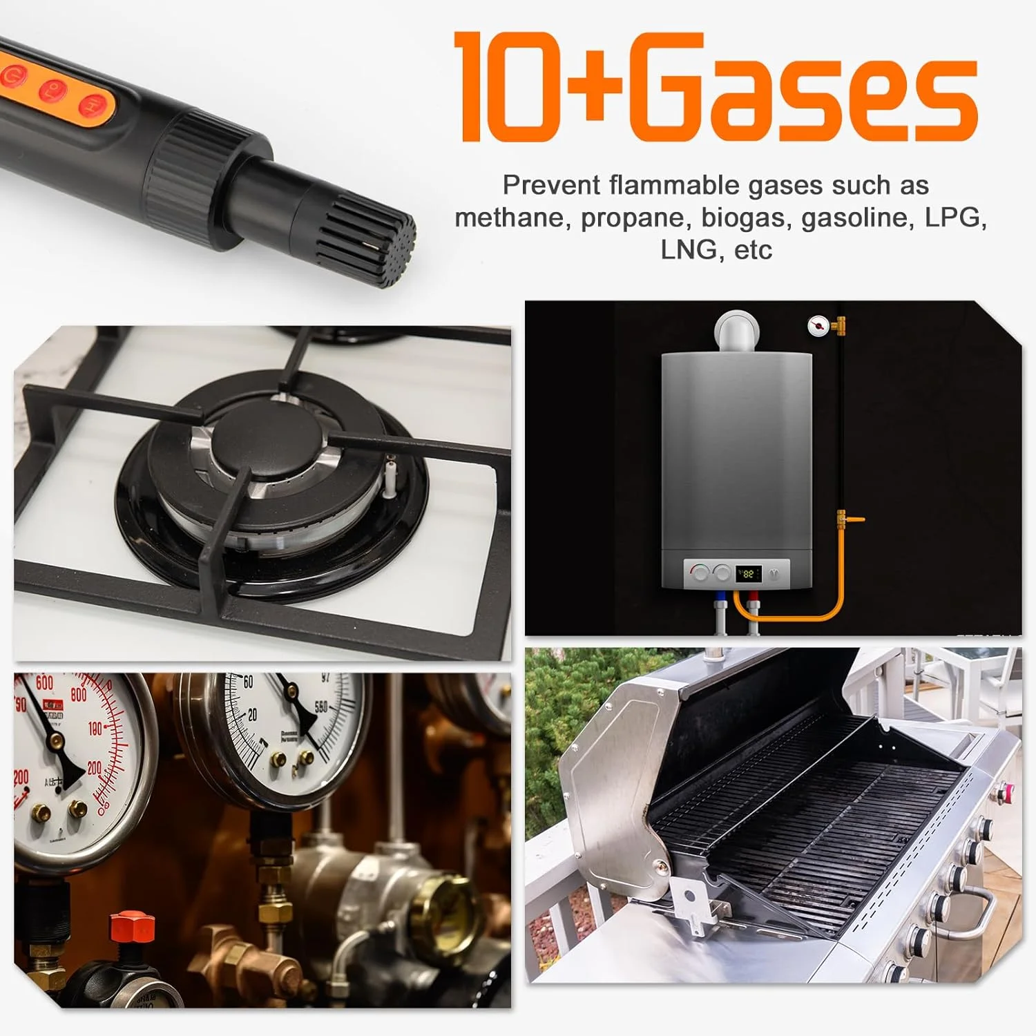 دستگاه تشخیص گاز قابل حمل - جمع و جور و سبک، با باتری AAA، تشخیص نشت حساس متان، پروپان و بوتان برای مصارف خانگی، صنعتی و فضای باز دستگاه تشخیص گاز قابل حمل - جمع و جور و سبک، با باتری AAA، تشخیص نشت حساس متان، پروپان و بوتان برای مصارف خانگی، صنعتی و فضای باز