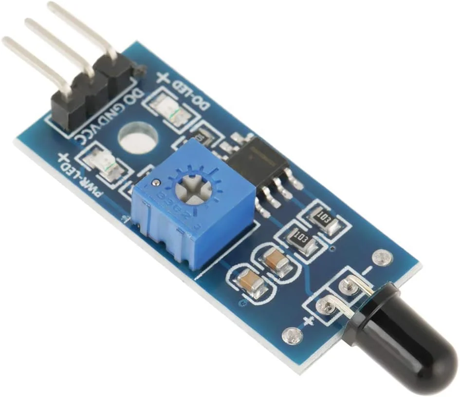 ماژول حسگر شعله مادون قرمز Eujgoov، 5 عددی، آشکارساز هوشمند سنسور شعله برای ولتاژ گسترده LM393، 60 درجه ماژول حسگر شعله مادون قرمز Eujgoov، 5 عددی، آشکارساز هوشمند سنسور شعله برای ولتاژ گسترده LM393، 60 درجه
