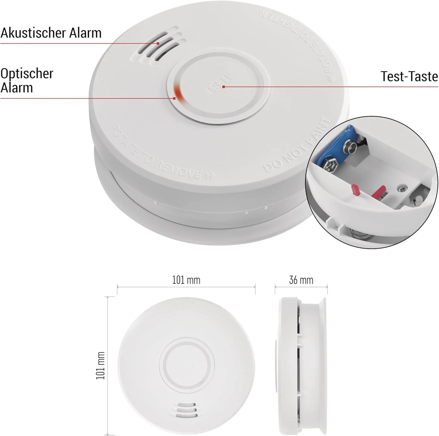آشکارساز دود EMOS، آشکارساز آتش، آلارم آتش سوزی برای نصب روی سقف و دیوار - سنسور فوتوالکتریک، سیگنال صوتی 85 دسی بل، پیام هشدار LED نوری - 10 سال طول عمر - باتری 9 ولت شامل می شود آشکارساز دود EMOS، آشکارساز آتش، آلارم آتش سوزی برای نصب روی سقف و دیوار - سنسور فوتوالکتریک، سیگنال صوتی 85 دسی بل، پیام هشدار LED نوری - 10 سال طول عمر - باتری 9 ولت شامل می شود