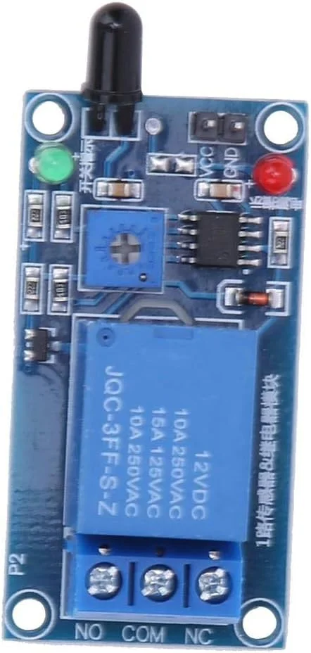 ماژول رله القایی سنسور تشخیص آتش مادون قرمز، آشکارساز آتش، سنسور شعله 760 تا 1100 نانومتر، DC12V بادوام برای آلارم های آتش سوزی