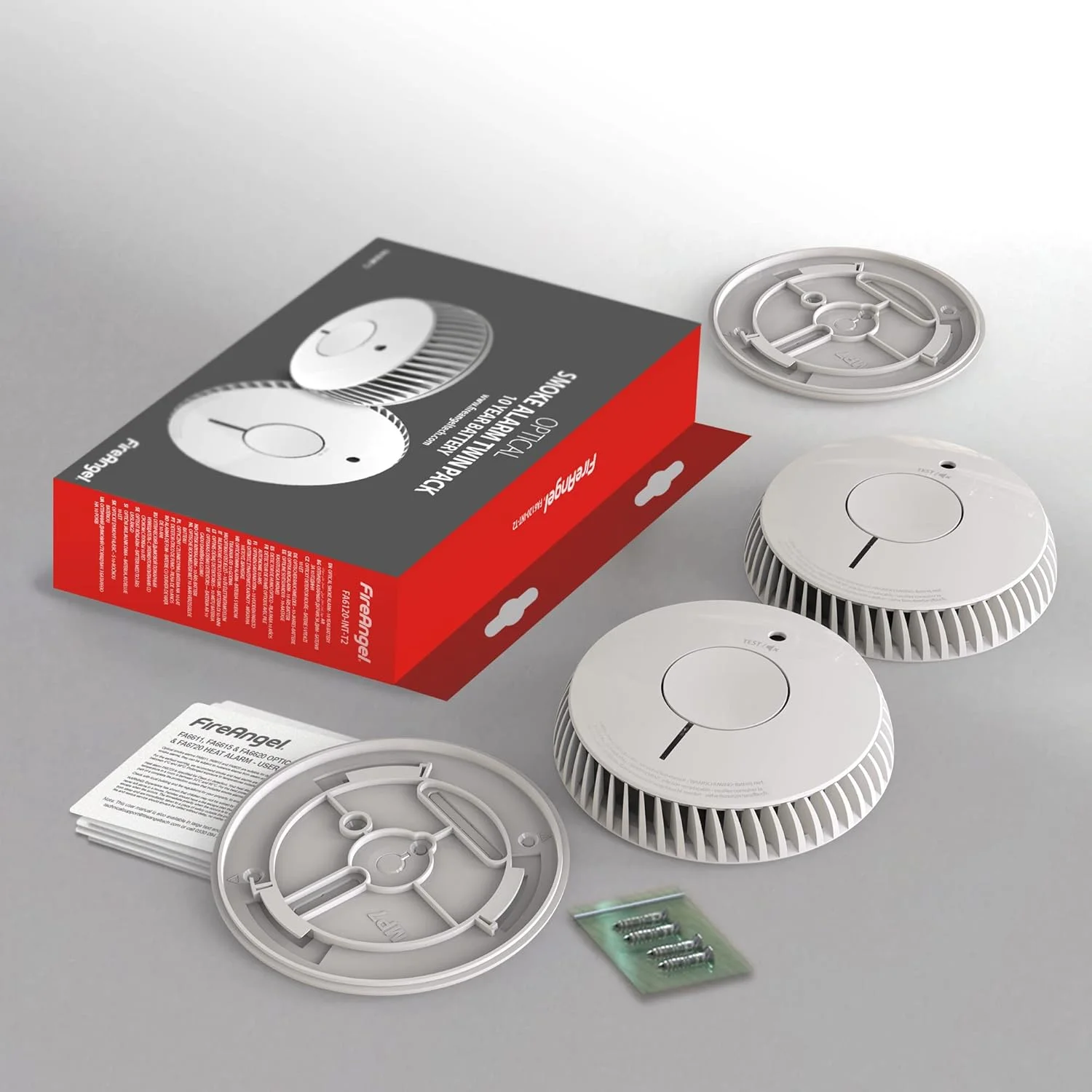 آشکارسازهای دود نوری Fire Angel Q-Label با باتری 10 ساله، FA6120-INT-T2 (جایگزین ST-622 / ST-620، نسل جدید)، مجموعه 2 عددی آشکارسازهای دود نوری Fire Angel Q-Label با باتری 10 ساله، FA6120-INT-T2 (جایگزین ST-622 / ST-620، نسل جدید)، مجموعه 2 عددی