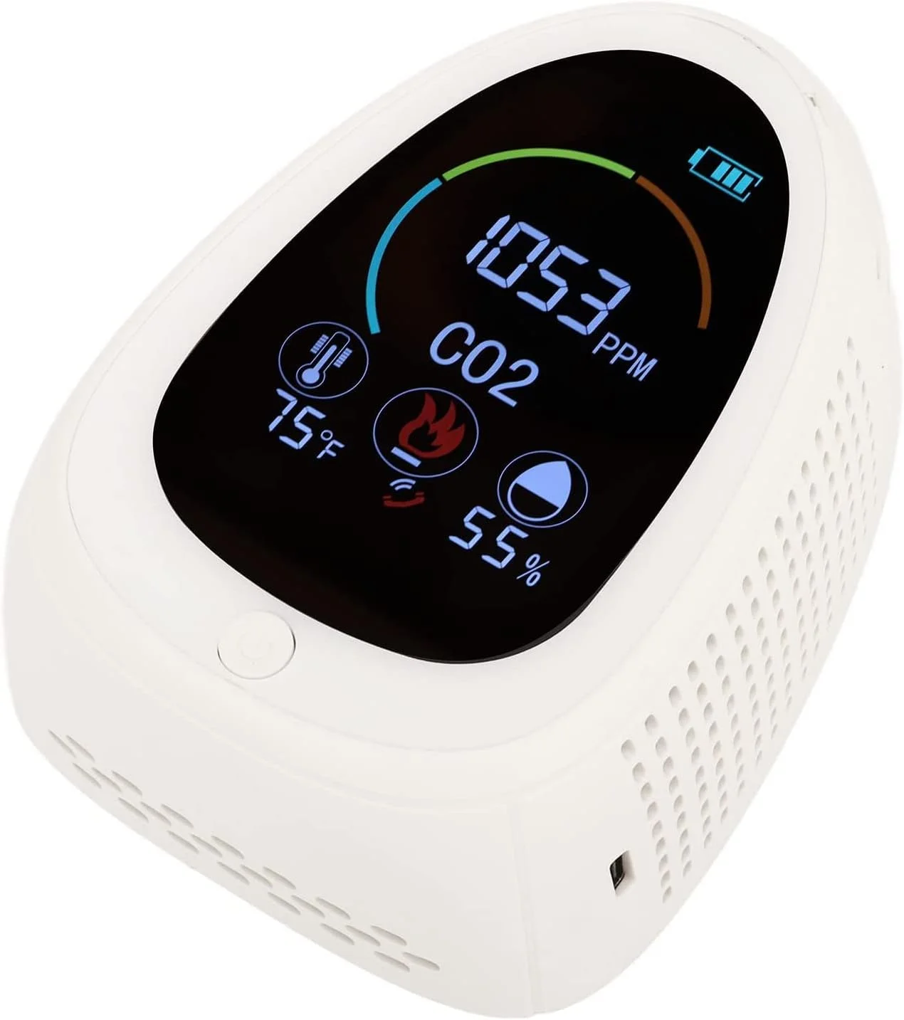 دستگاه سنجش کیفیت هوا، آشکارساز هوای بیرون 5 ولت با کاربری آسان، صفحه نمایش بزرگ، بدنه سفید مقاوم در برابر شعله برای کمپینگ دستگاه سنجش کیفیت هوا، آشکارساز هوای بیرون 5 ولت با کاربری آسان، صفحه نمایش بزرگ، بدنه سفید مقاوم در برابر شعله برای کمپینگ