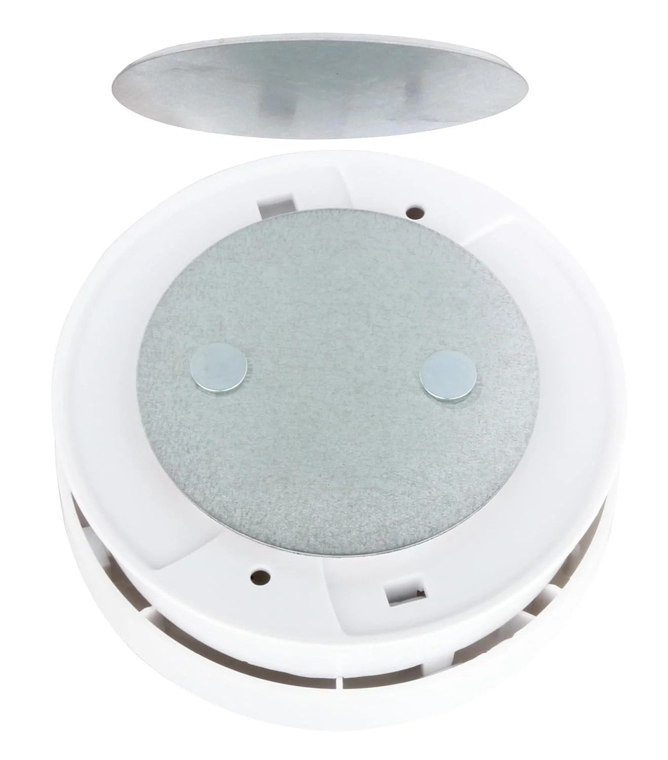 اتصال مغناطیسی REV 0023080712 برای آشکارسازهای دود، قطر تقریباً همراه با پدهای 3M. نیروی چسبندگی: 1 کیلوگرم، نقره ای، Ø 60 میلی متر اتصال مغناطیسی REV 0023080712 برای آشکارسازهای دود، قطر تقریباً همراه با پدهای 3M. نیروی چسبندگی: 1 کیلوگرم، نقره ای، Ø 60 میلی متر