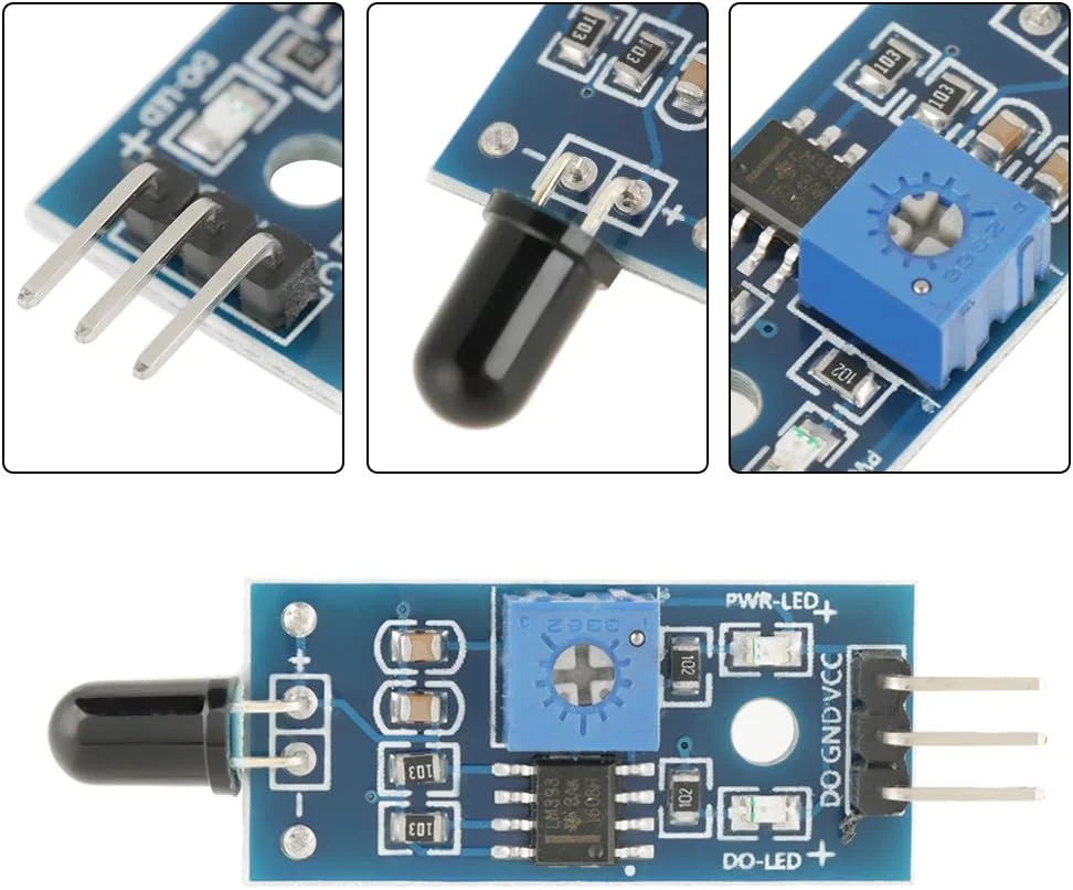 ماژول حسگر شعله مادون قرمز هوشمند AUTO، بسته 5 عددی ماژول حسگر شعله مادون قرمز هوشمند AUTO، بسته 5 عددی