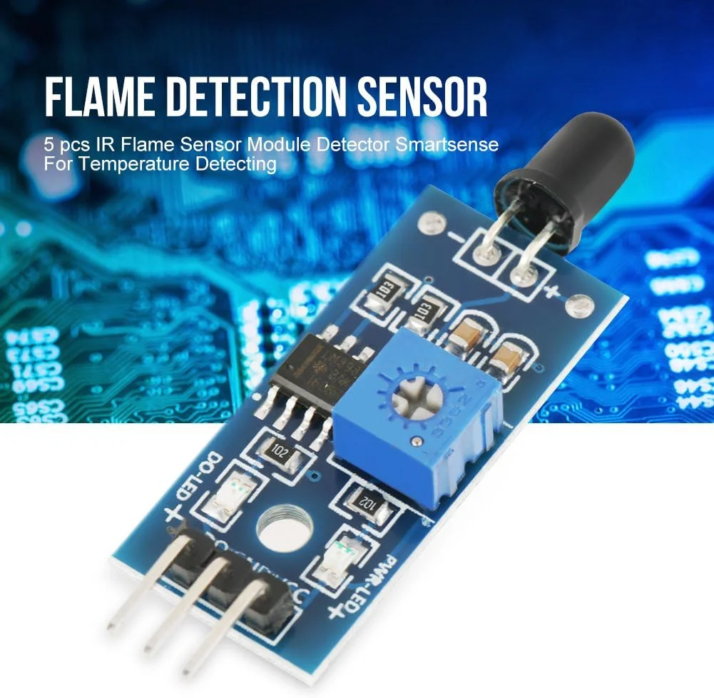 ماژول حسگر شعله مادون قرمز هوشمند AUTO، بسته 5 عددی ماژول حسگر شعله مادون قرمز هوشمند AUTO، بسته 5 عددی
