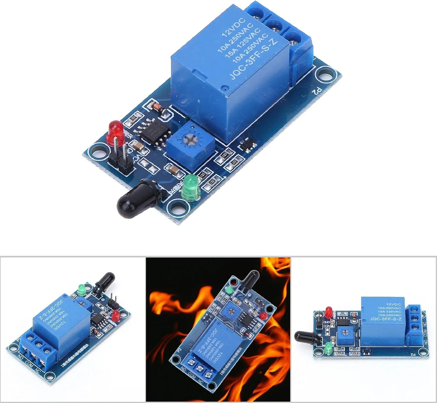 ماژول رله تشخیص شعله Oumefar، سنسور تشخیص آتش، آشکارساز آتش 760~1100nm، حساسیت قابل تنظیم، سیم کشی آسان، IR پایدار برای آلارم های آتش سوزی ماژول رله تشخیص شعله Oumefar، سنسور تشخیص آتش، آشکارساز آتش 760~1100nm، حساسیت قابل تنظیم، سیم کشی آسان، IR پایدار برای آلارم های آتش سوزی