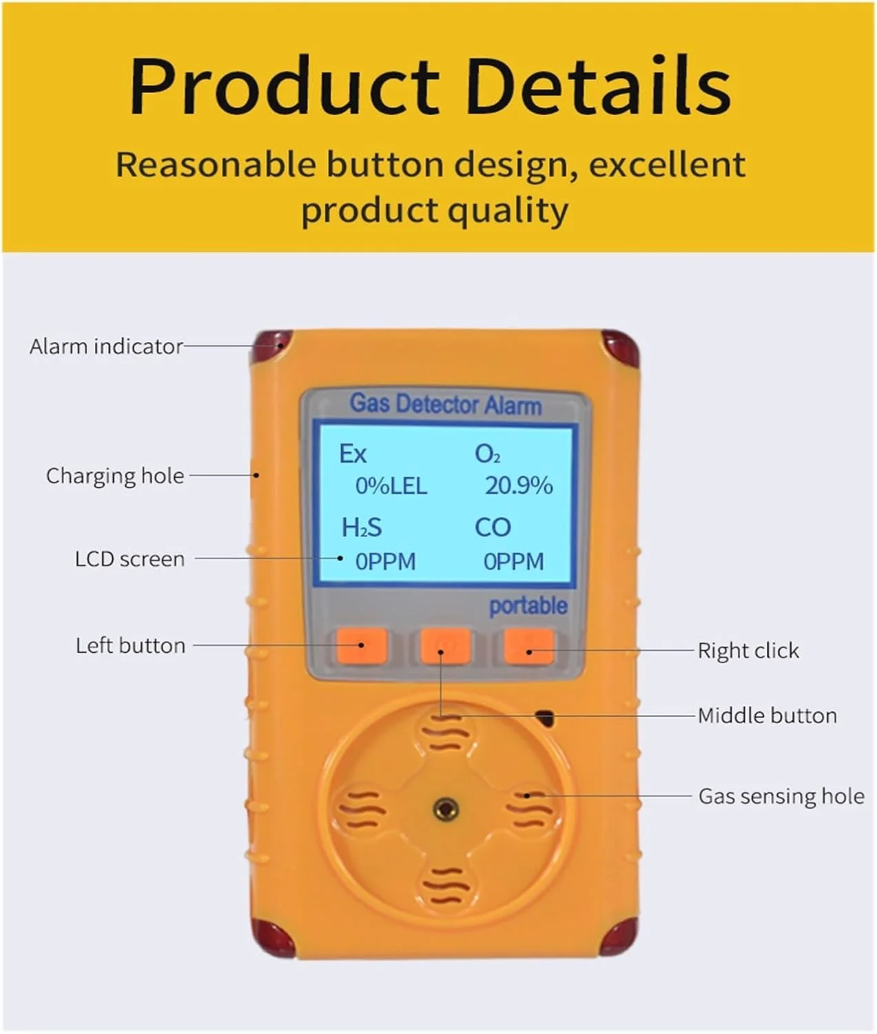 قیمت ردیاب چندگانه گاز قابل حمل Msa، ردیاب گاز الکتروشیمیایی یا کاتالیزوری، مادون قرمز