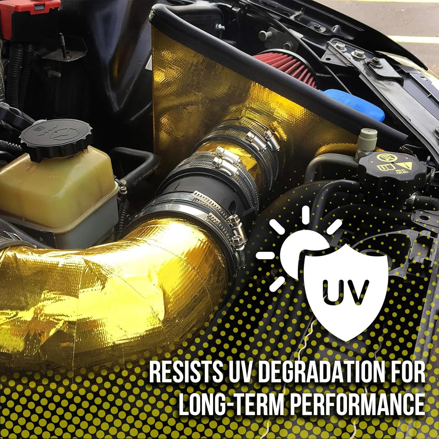 مهندسی طراحی 010396 رول بازتابنده حرارت با دمای بالا Reflect-A-GOLD با پشت چسب دار، رول 2 اینچ در 15 فوت