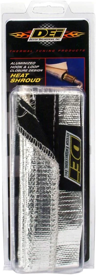 روکش حرارتی مهندسی طراحی 010457 - آستین آلومینیومی برای محافظت نهایی در برابر حرارت (با بست قلاب و حلقه)، 0.5 اینچ - 0.75 اینچ در 3 فوت