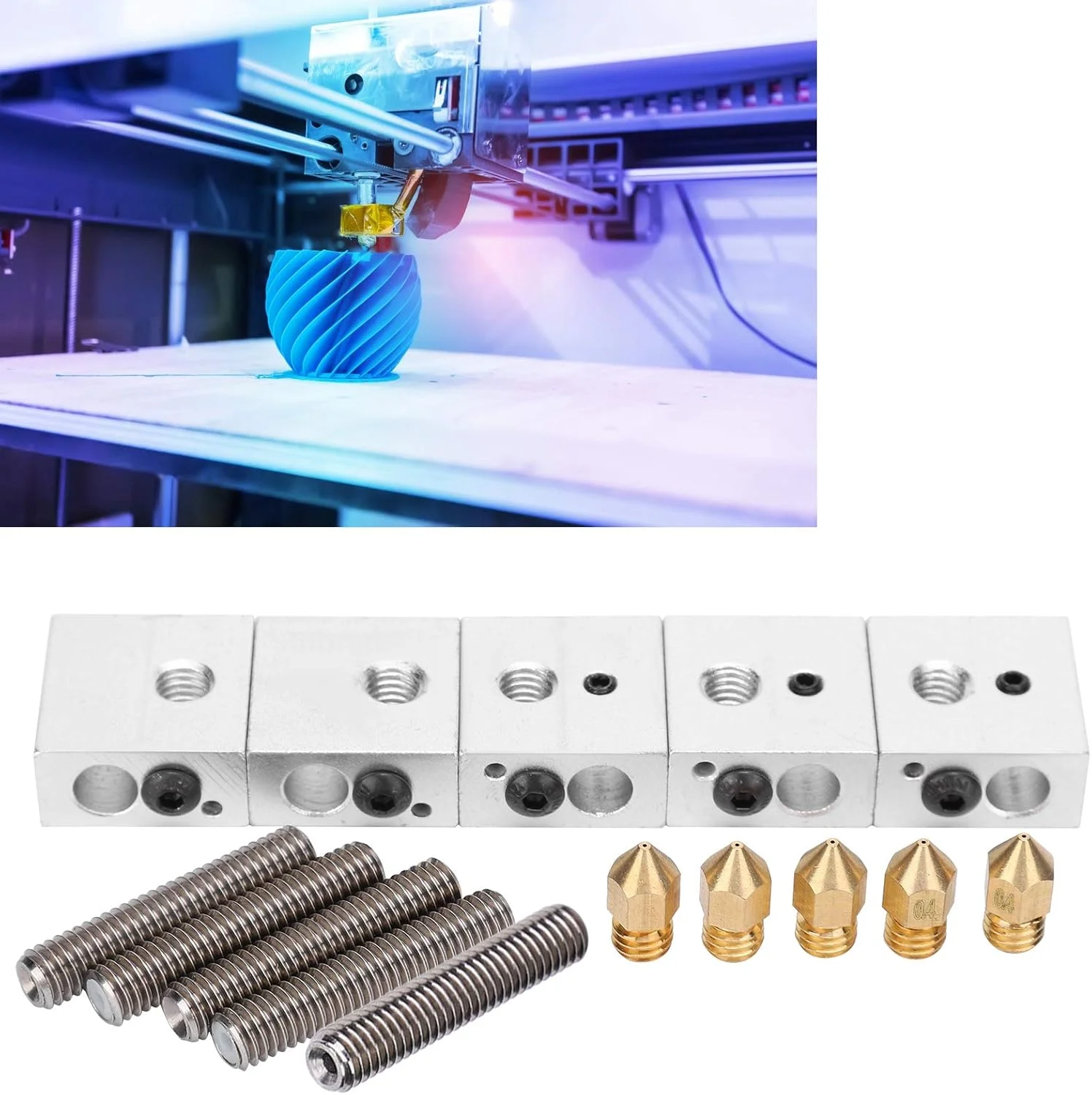 بلوک گرمایشی Junlucki، لوازم جانبی پرینتر سه بعدی با حمل آسان، برای استفاده حرفه ای از قطعات پرینتر سه بعدی، کاربرد عمومی پرینتر سه بعدی