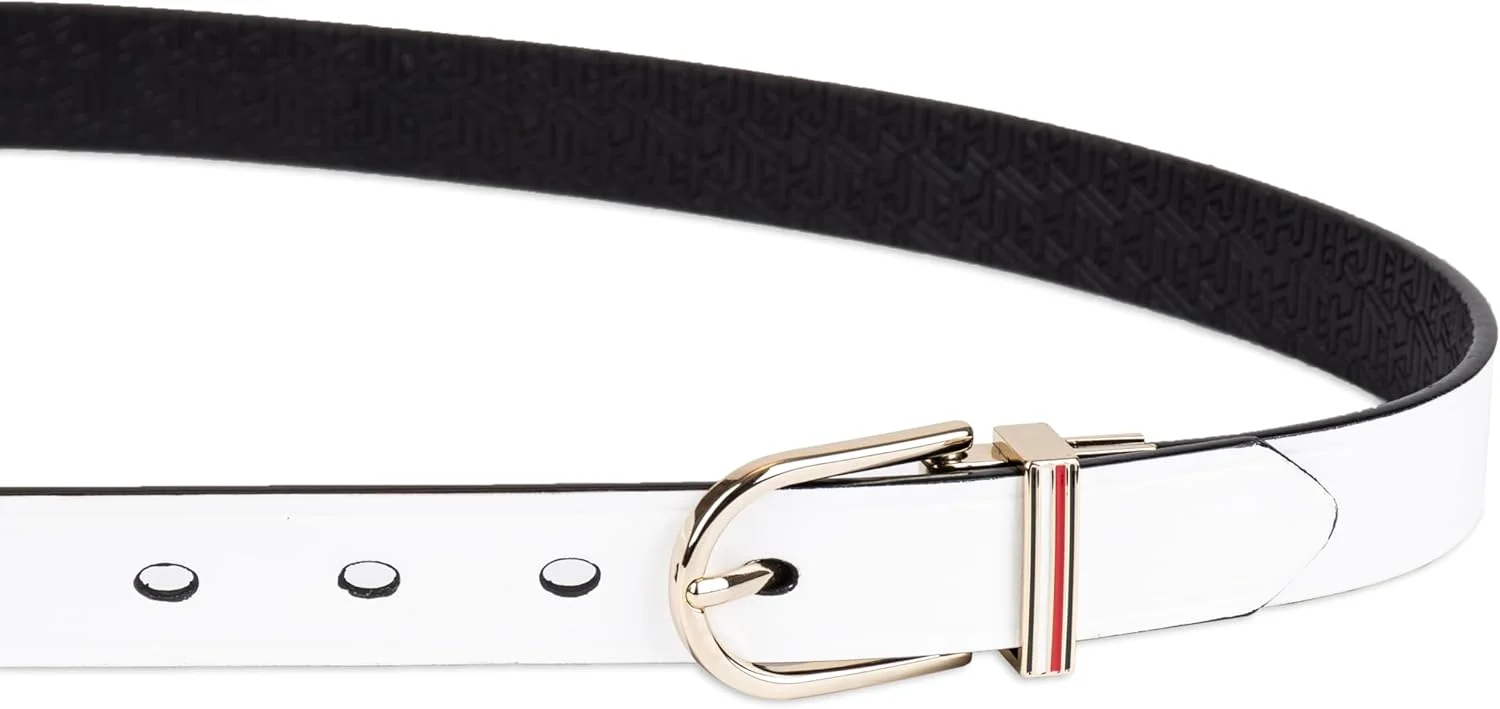 کمربند چرمی باریک دو طرفه زنانه تامی هیلفیگر مناسب برای شلوار جین، شلوار و پیراهن