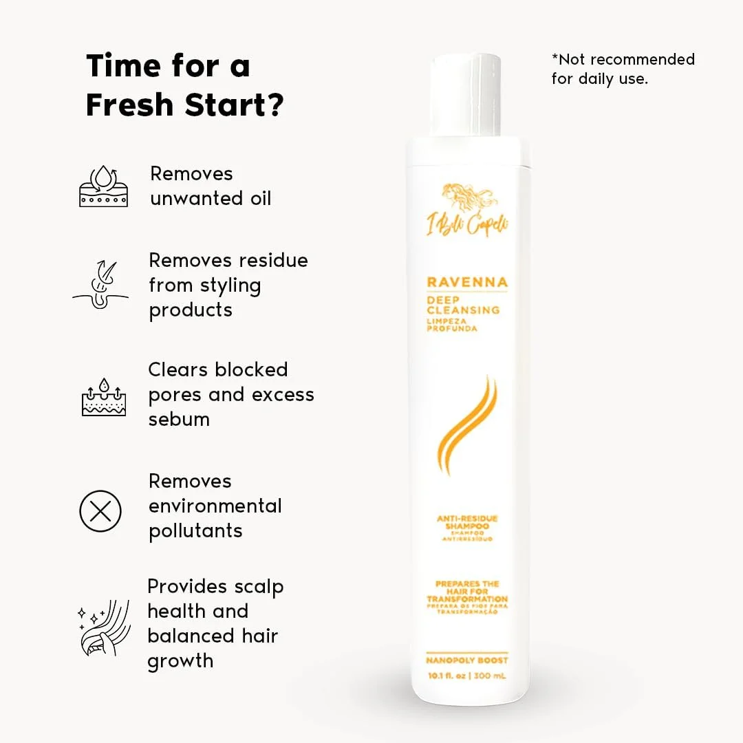 شامپو پاک کننده عمقی مو Ravenna I Belli Capelli، درخشان کننده و مرطوب کننده، 300 میلی لیتر شامپو پاک کننده عمقی مو Ravenna I Belli Capelli، درخشان کننده و مرطوب کننده، 300 میلی لیتر