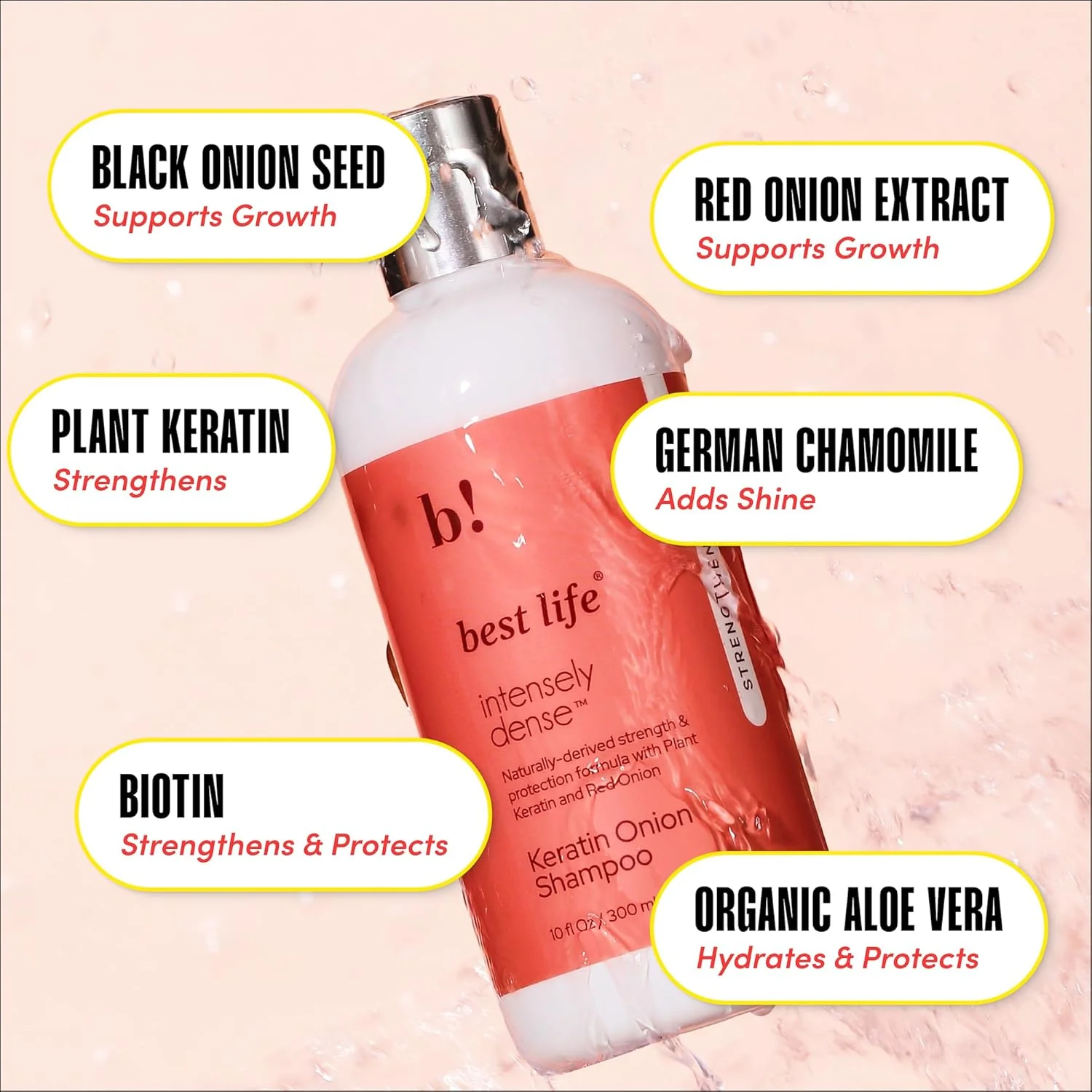 شامپو کراتین پیاز Best Life برای رشد مو و کنترل ریزش مو - (Nigella Satvia/ روغن دانه پیاز سیاه) - برای زنان و مردان - کاملا طبیعی، بدون مواد شیمیایی مضر (300 میلی لیتر) شامپو کراتین پیاز Best Life برای رشد مو و کنترل ریزش مو - (Nigella Satvia/ روغن دانه پیاز سیاه) - برای زنان و مردان - کاملا طبیعی، بدون مواد شیمیایی مضر (300 میلی لیتر)