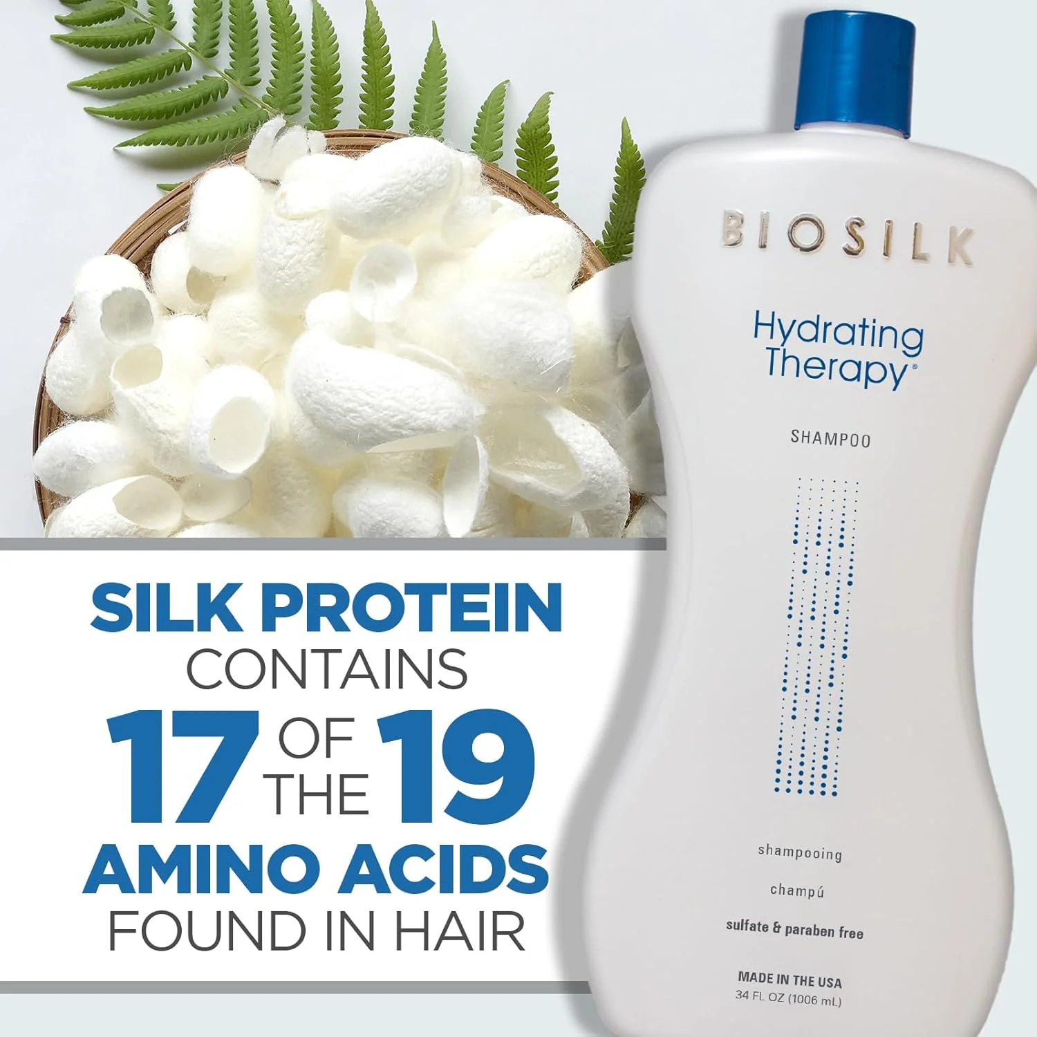 شامپو آبرسان BioSilk، رطوبت مو را برای داشتن موهایی قوی و صاف تامین می کند، بدون سولفات، پارابن و تست حیوانی، 1000 میلی لیتر شامپو آبرسان BioSilk، رطوبت مو را برای داشتن موهایی قوی و صاف تامین می کند، بدون سولفات، پارابن و تست حیوانی، 1000 میلی لیتر
