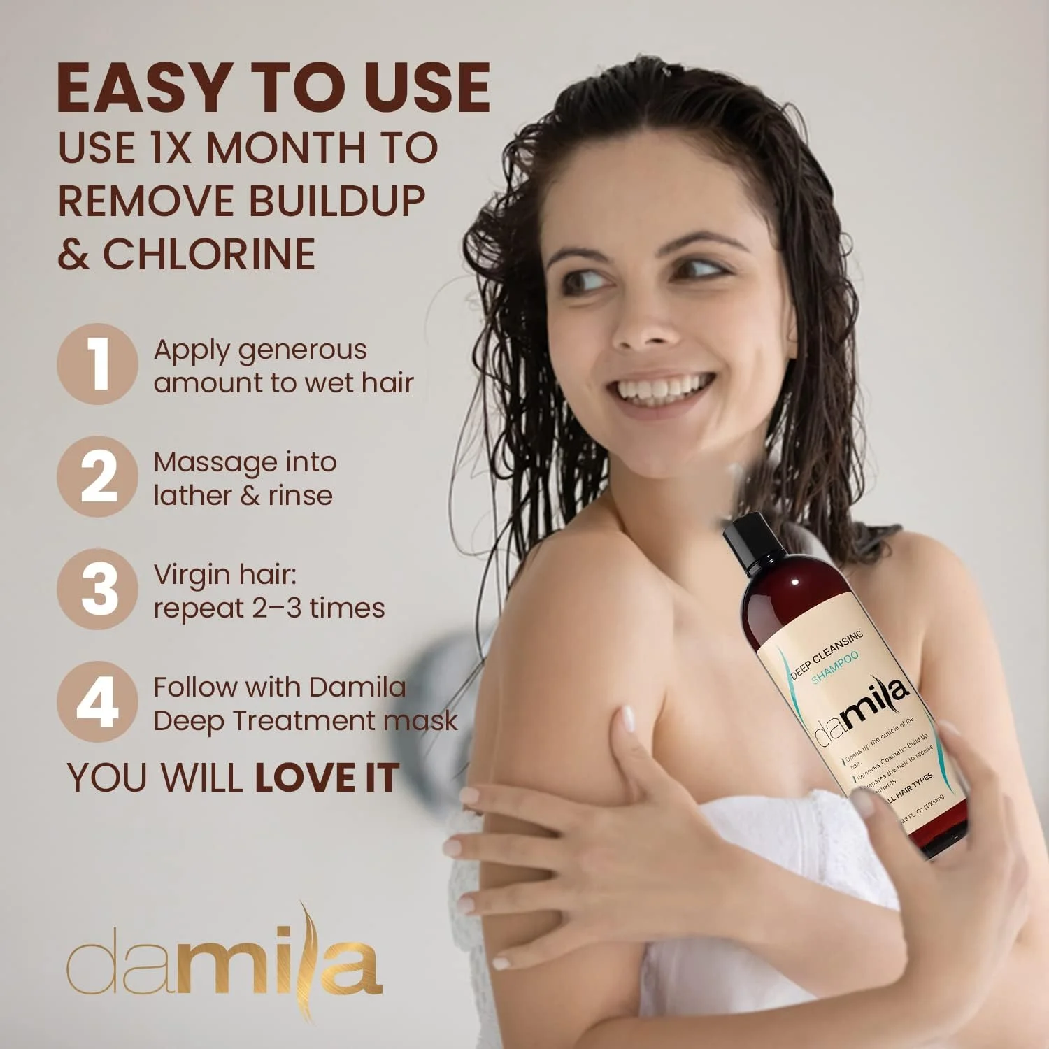 شامپو پاک کننده عمیق دامیلا - شامپو شفاف کننده برای انواع مو - چربی زدایی، از بین برنده رسوبات و تجمع مواد - آماده سازی مو برای درمان کراتینه مو (118 میلی لیتر) شامپو پاک کننده عمیق دامیلا - شامپو شفاف کننده برای انواع مو - چربی زدایی، از بین برنده رسوبات و تجمع مواد - آماده سازی مو برای درمان کراتینه مو (118 میلی لیتر)