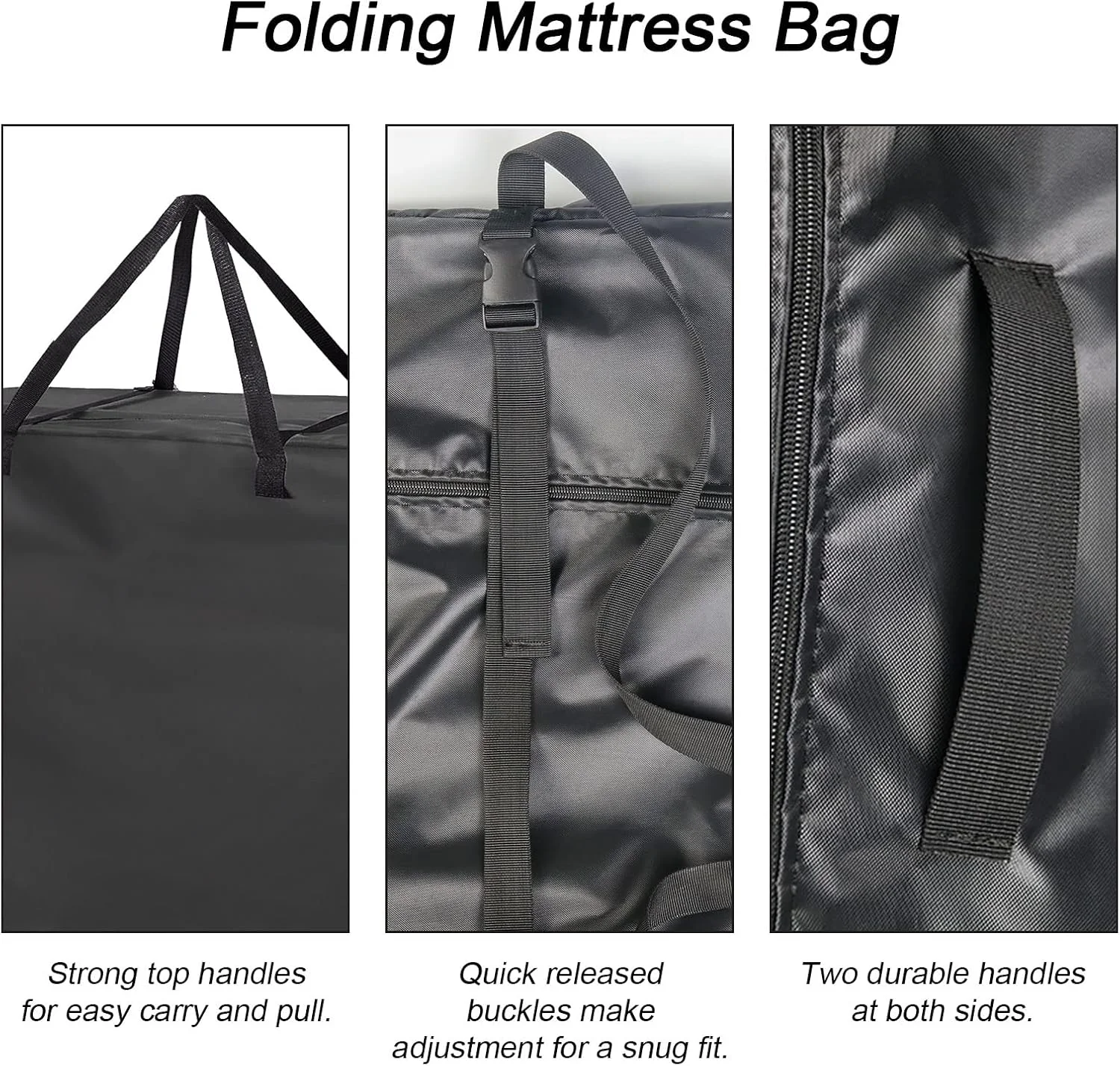 کیف نگهداری تشک تاشو Hohong مناسب برای تشک تاشو 10 سانتی متری Milliard، کیف حمل تشک تاشو سه لایه - 80x66x33 سانتی متر